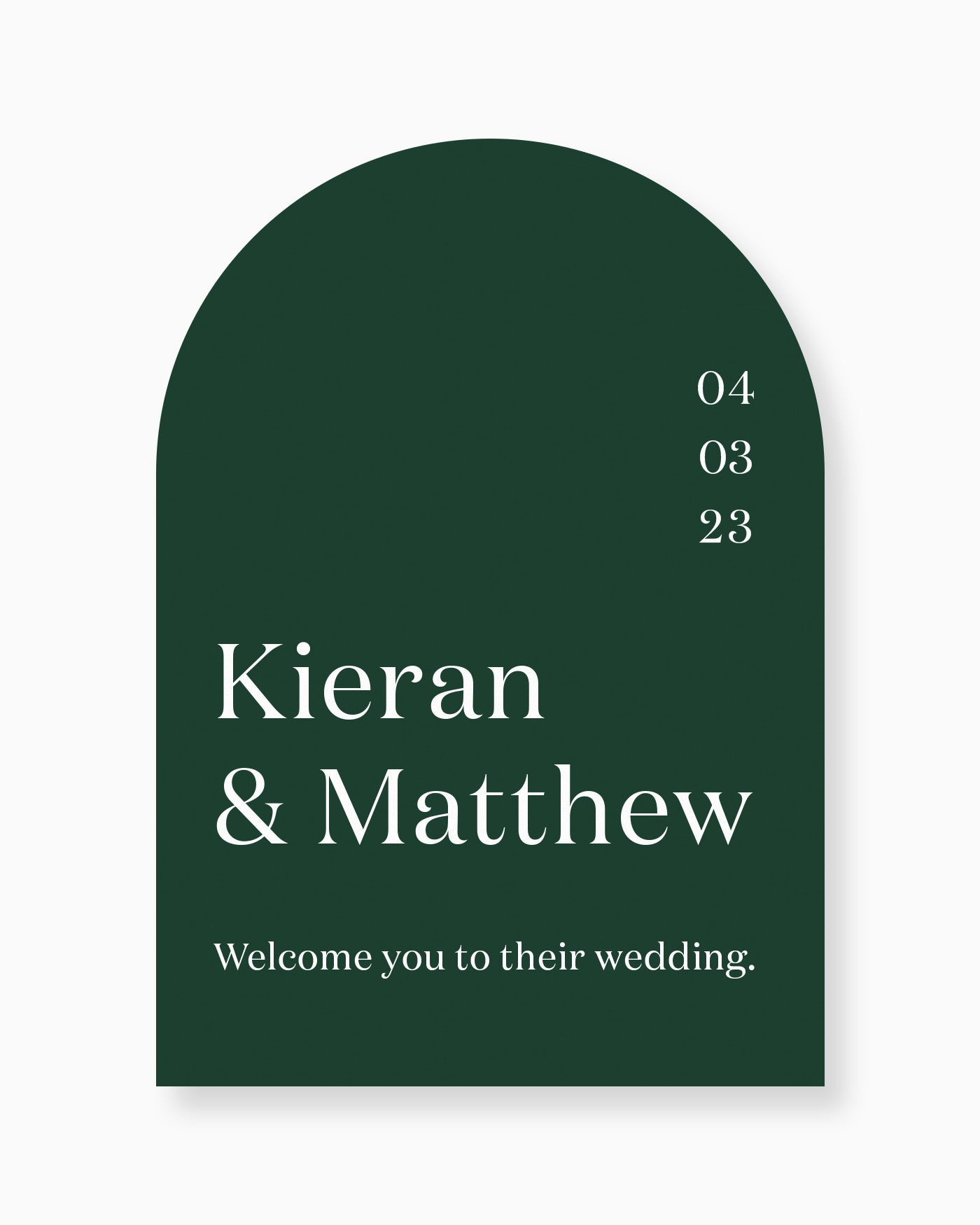 Peppermint Press On the Day Narrative Welcome Sign