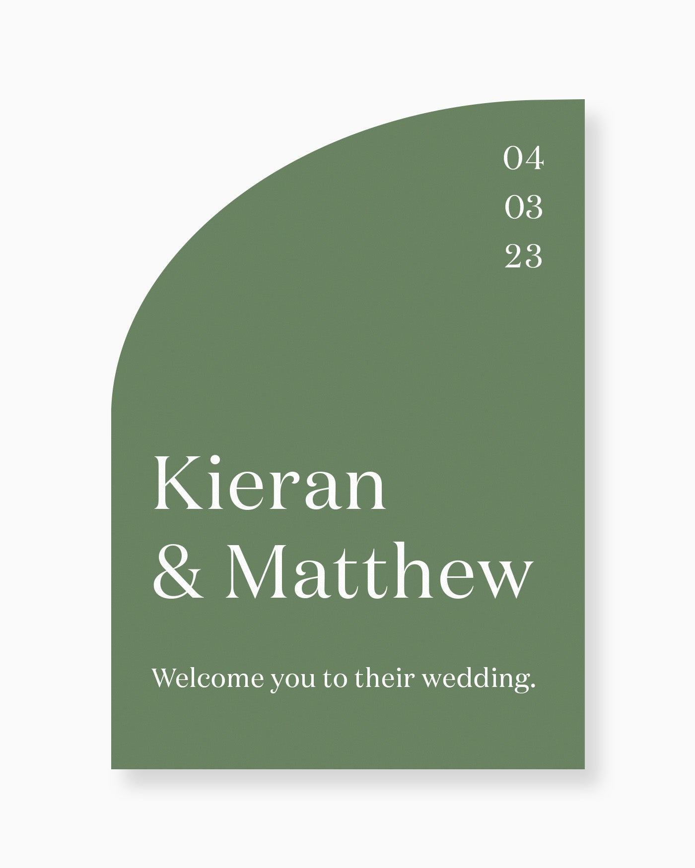 Peppermint Press On the Day Narrative Welcome Sign