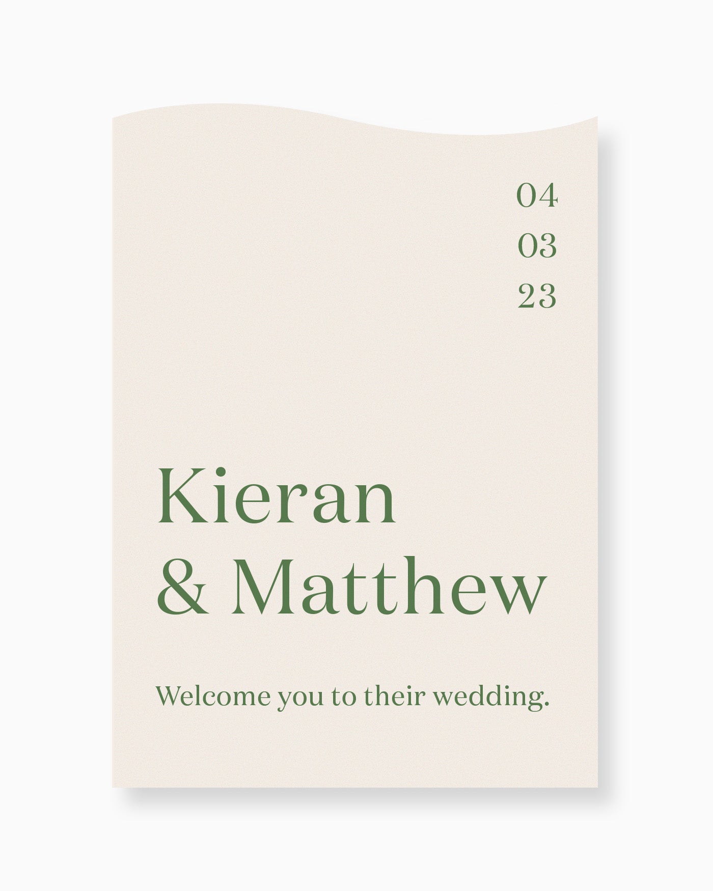 Peppermint Press On the Day Narrative Welcome Sign