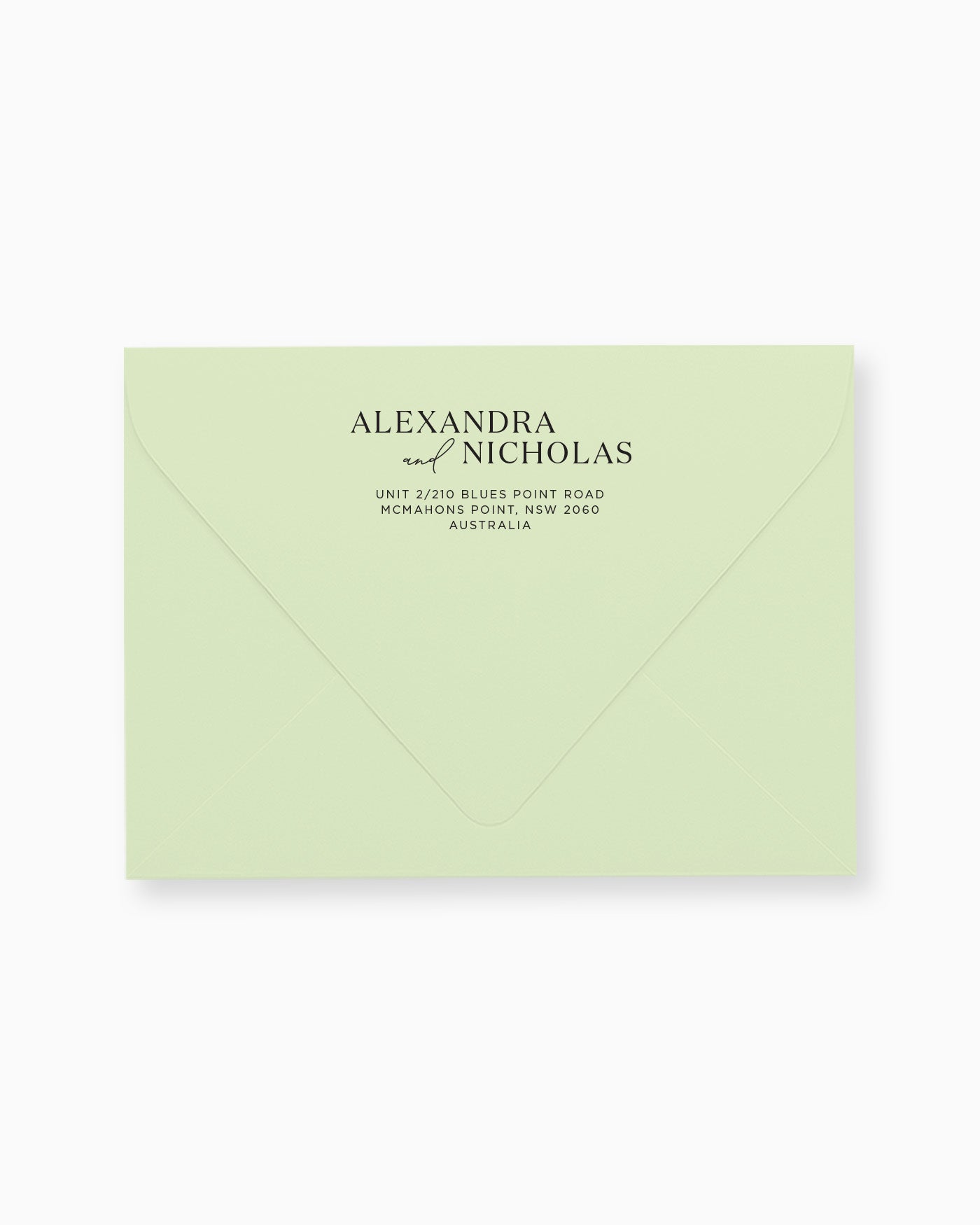 Peppermint Press Stationery Suite Palms Envelope Printing