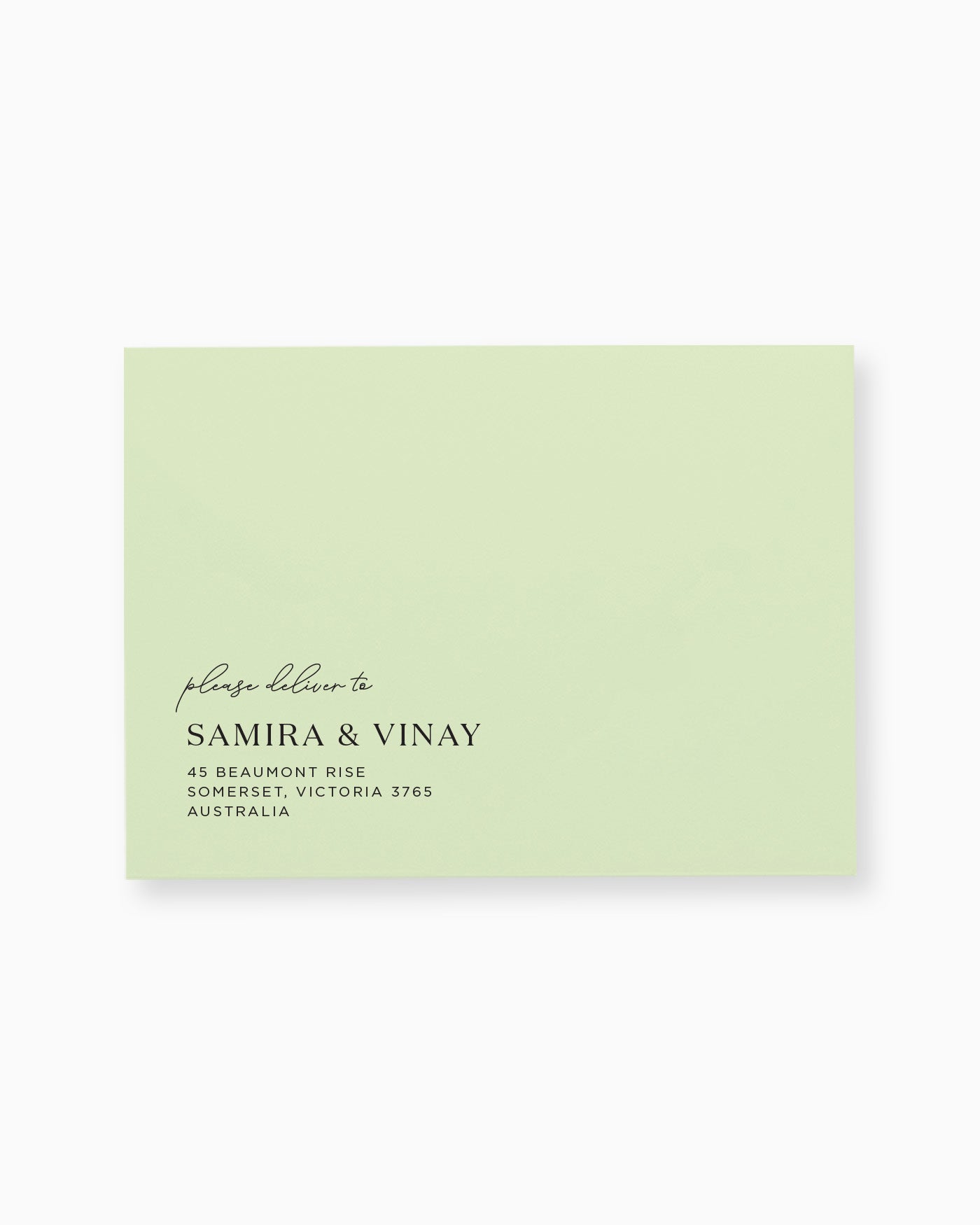 Peppermint Press Stationery Suite Palms Envelope Printing