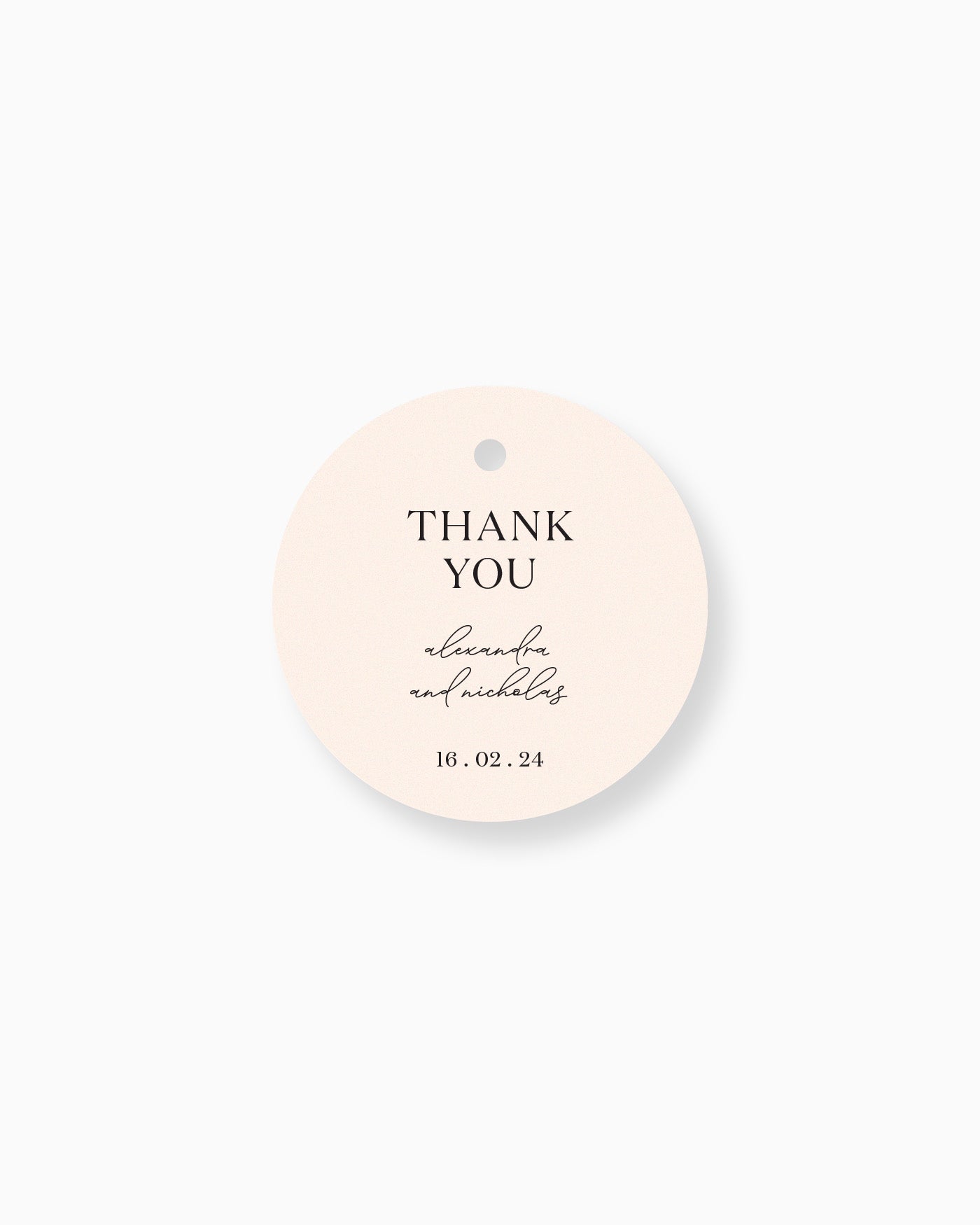 Peppermint Press On the Day Palms Favour Tag