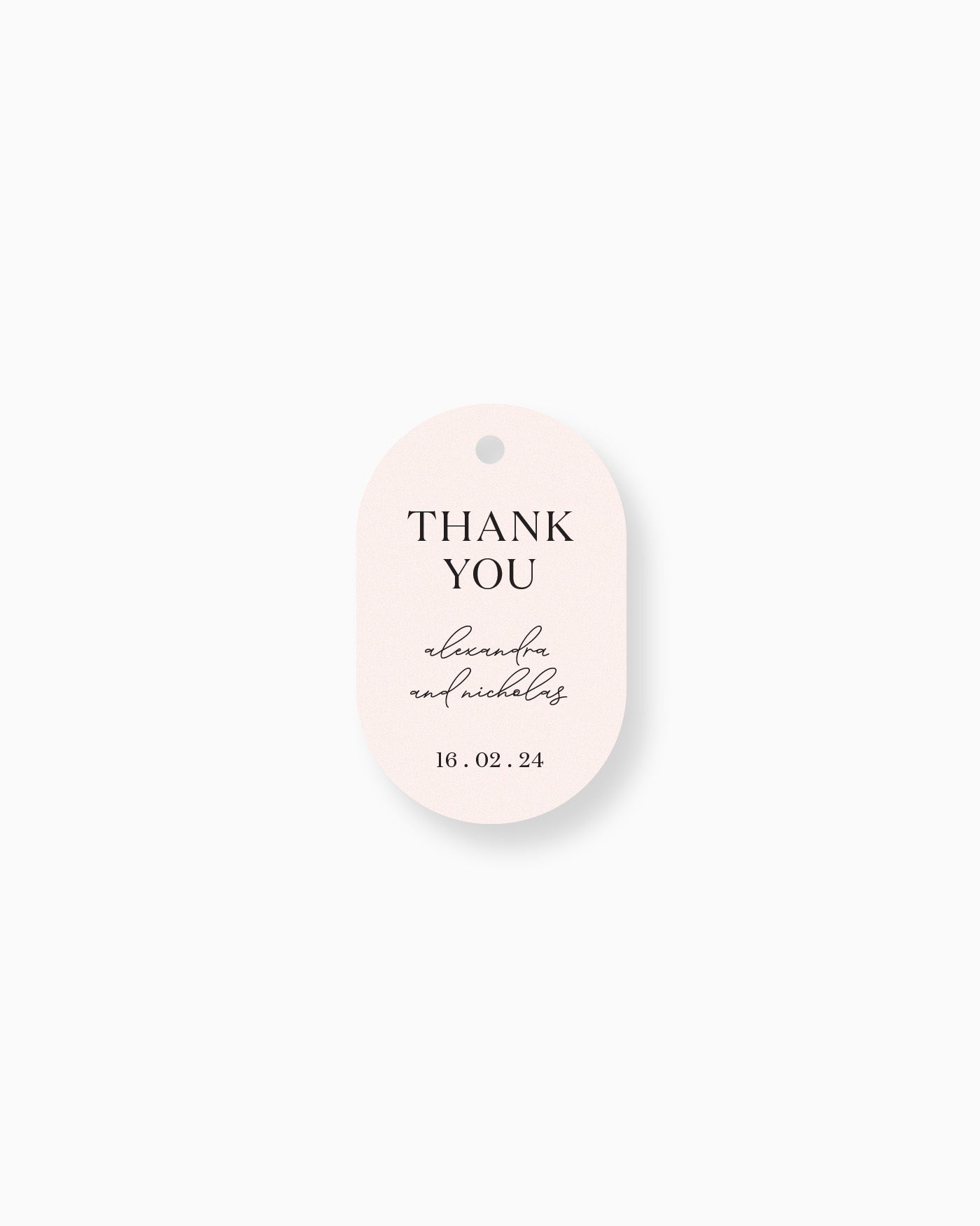 Peppermint Press On the Day Palms Favour Tag
