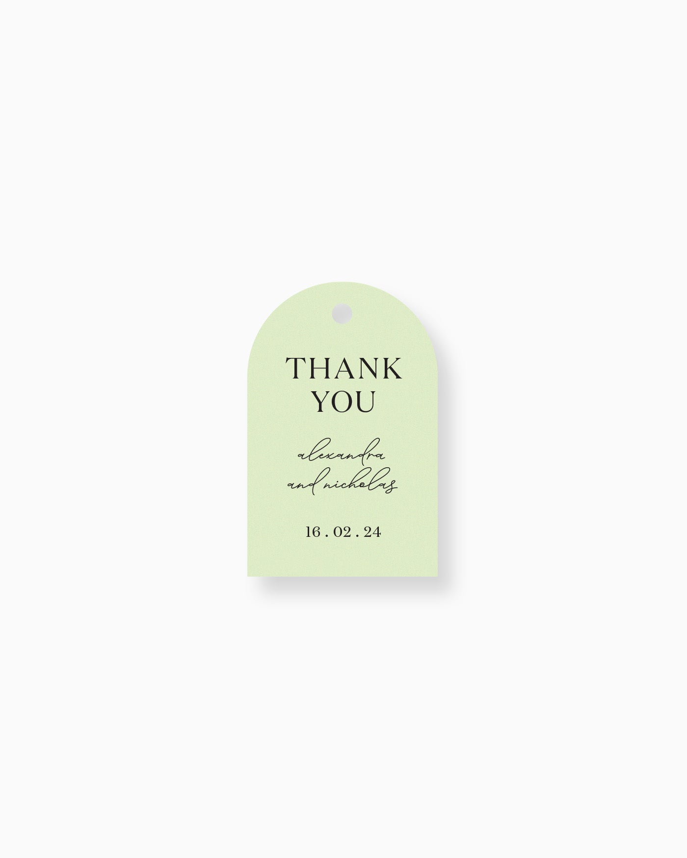 Peppermint Press On the Day Palms Favour Tag