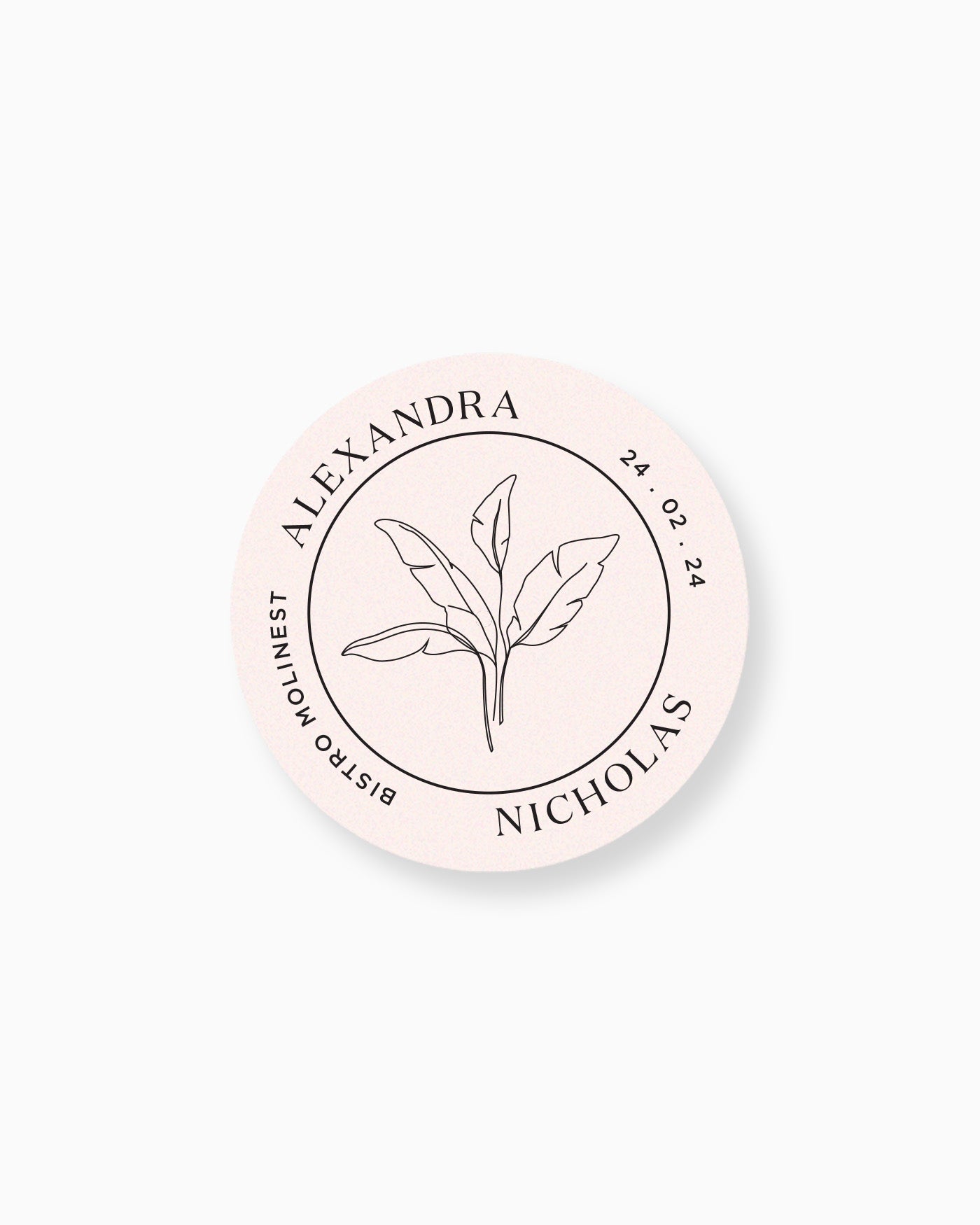 Peppermint Press On the Day Palms Keepsake Coaster