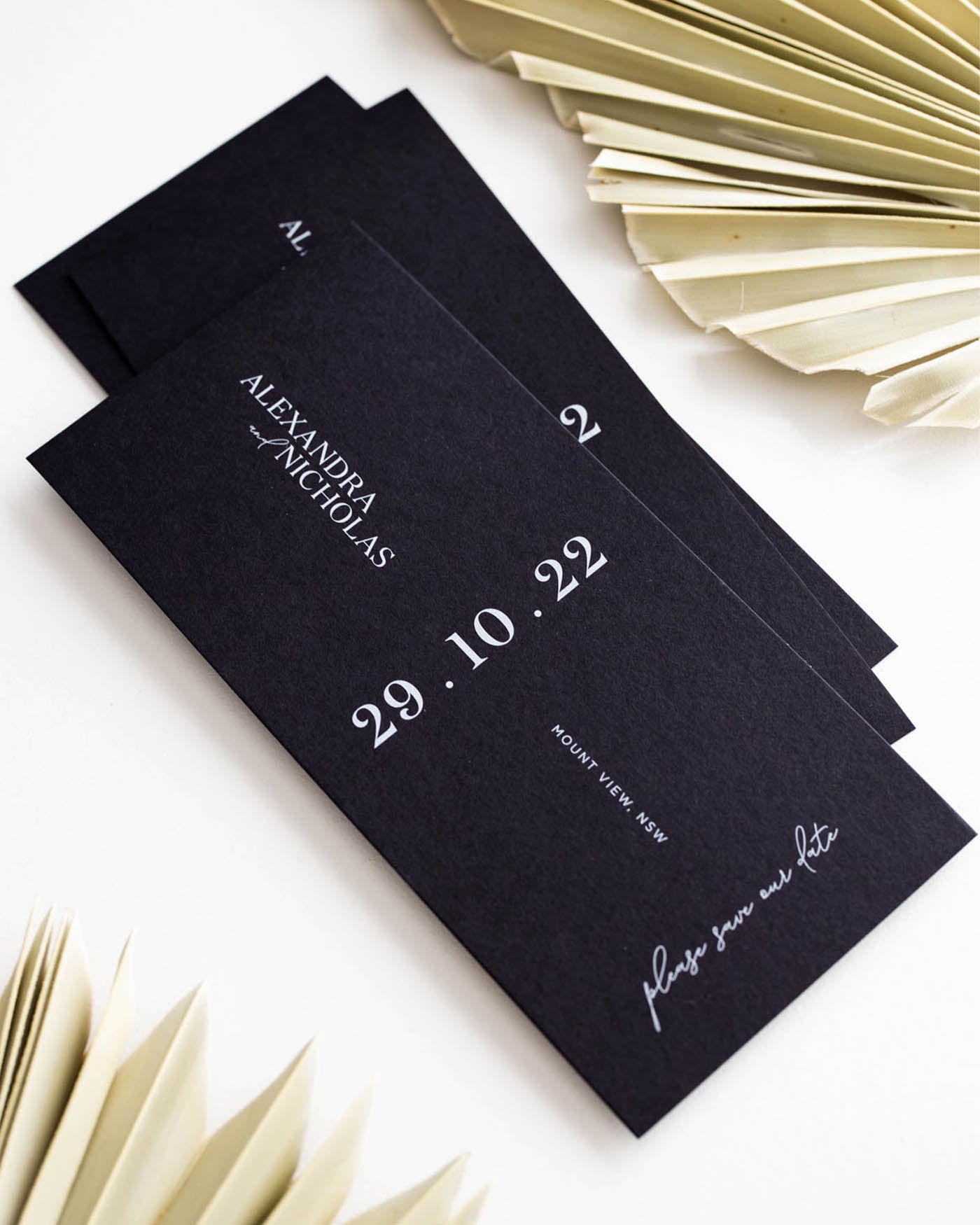 Peppermint Press Stationery Suite Palms Save the Date