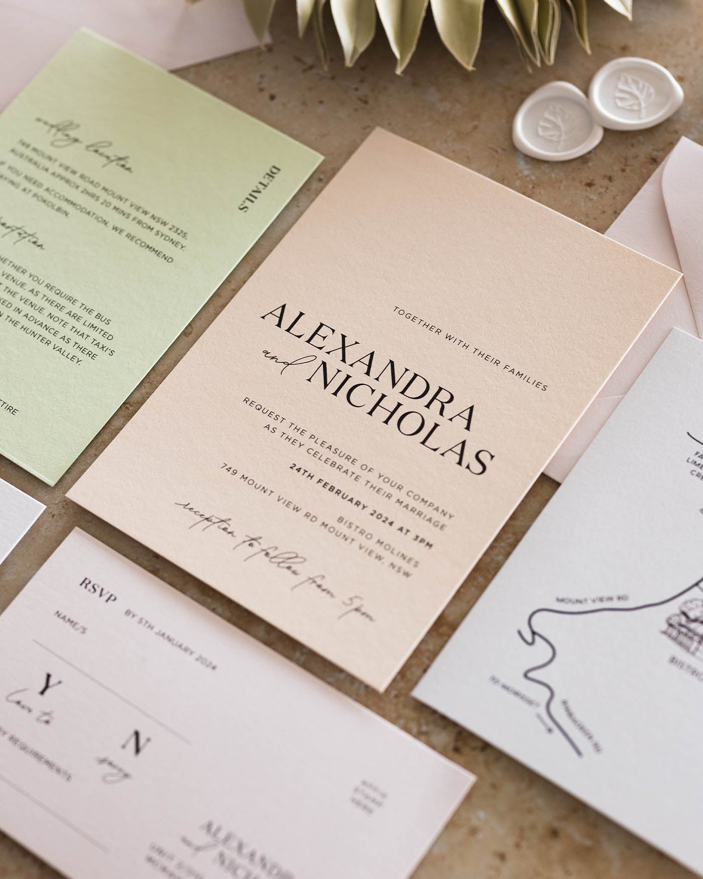 Peppermint Press On the Day Palms Menu