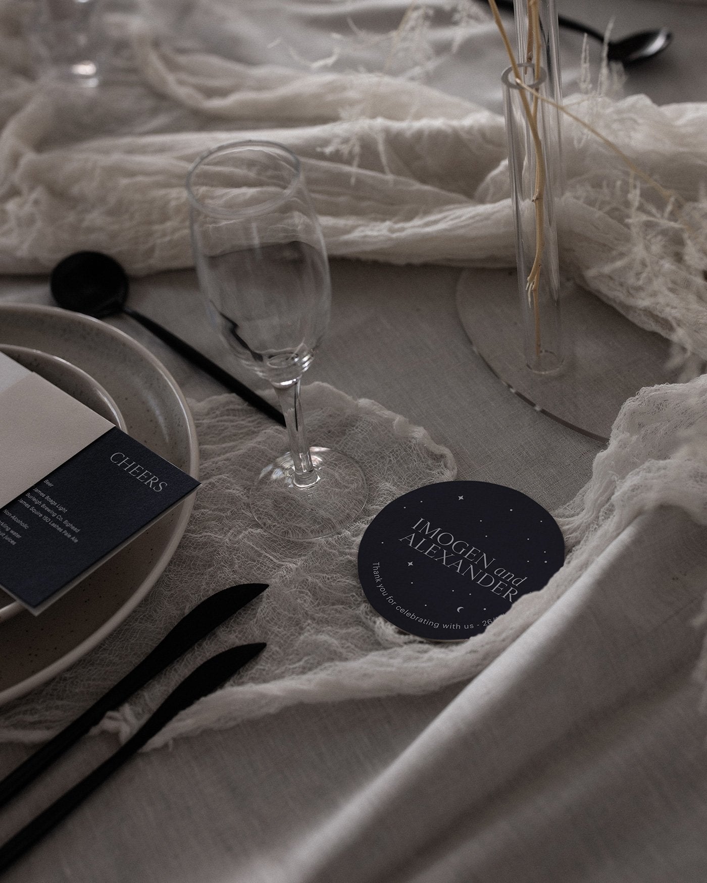 Peppermint Press On the Day Luna Keepsake Coaster