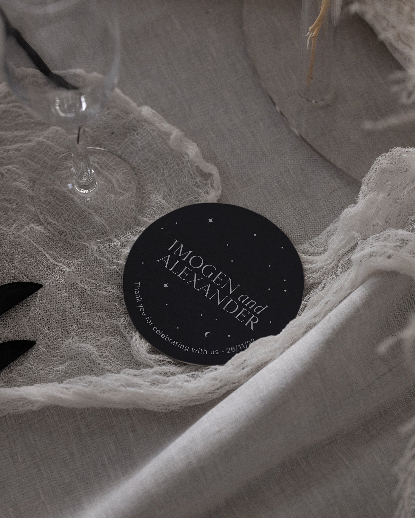 Peppermint Press On the Day Luna Keepsake Coaster