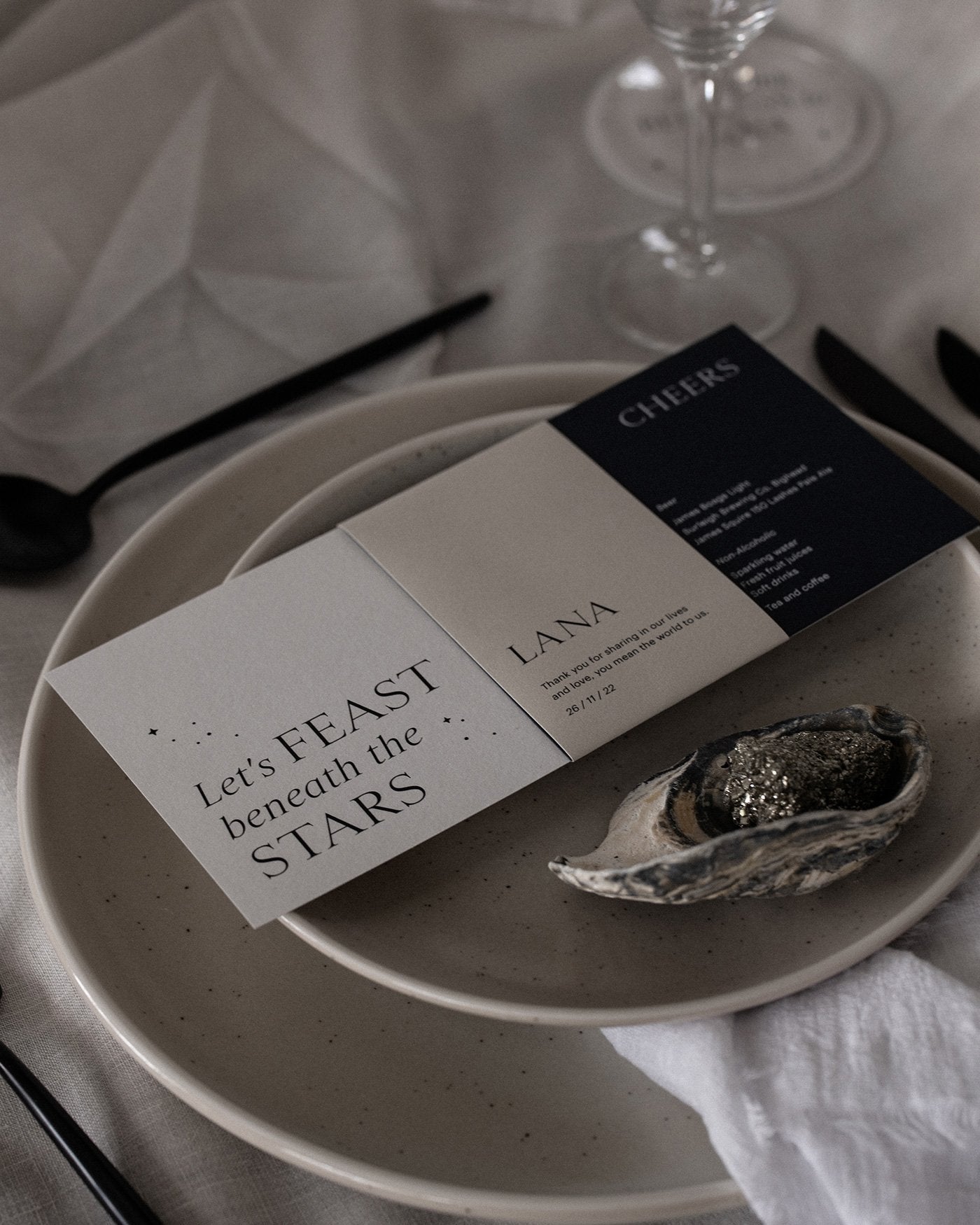 Peppermint Press On the Day Luna Menu Package