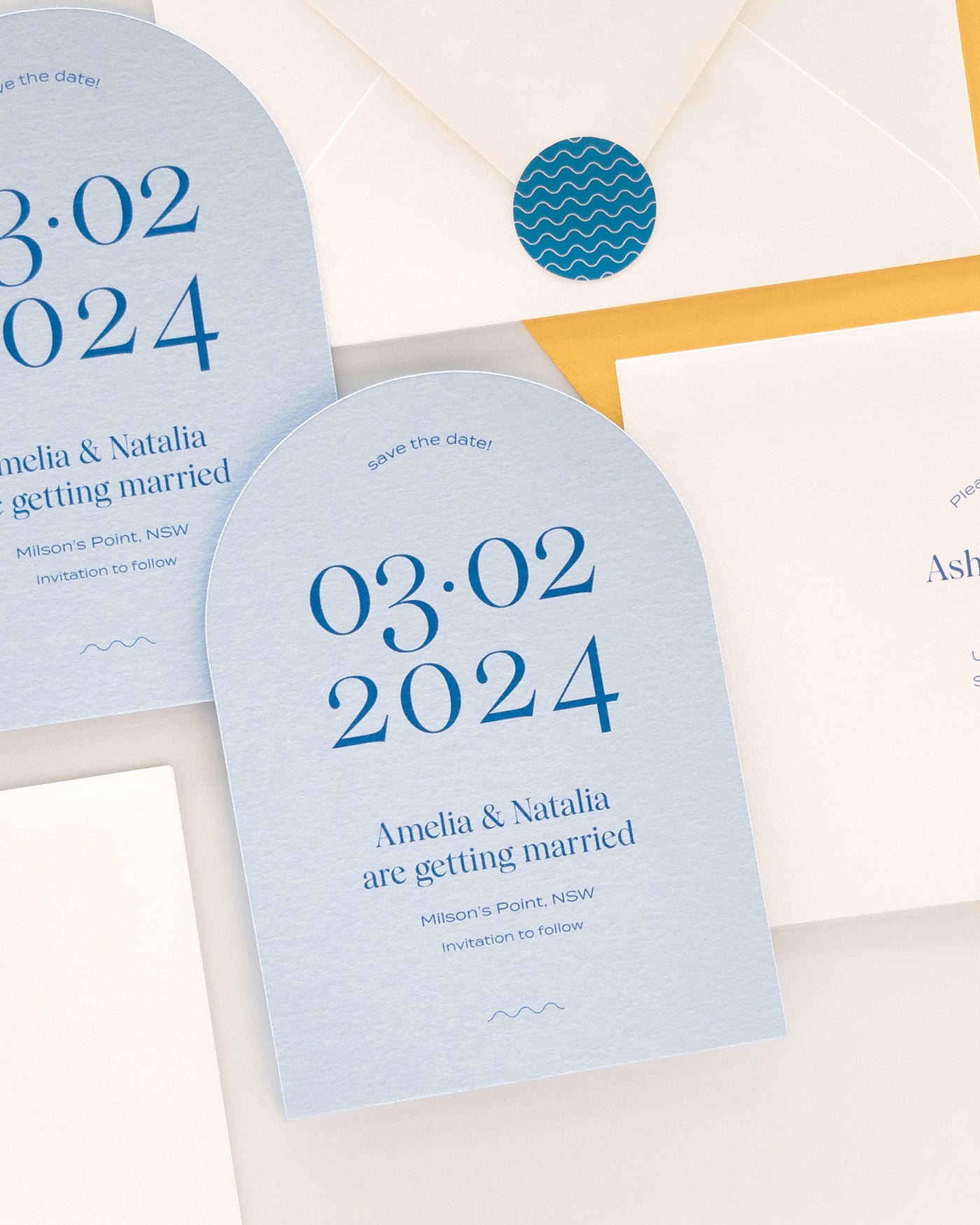 Peppermint Press Stationery Suite Wave Envelope Seal