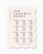 Peppermint Press On the Day Selena Seating Chart