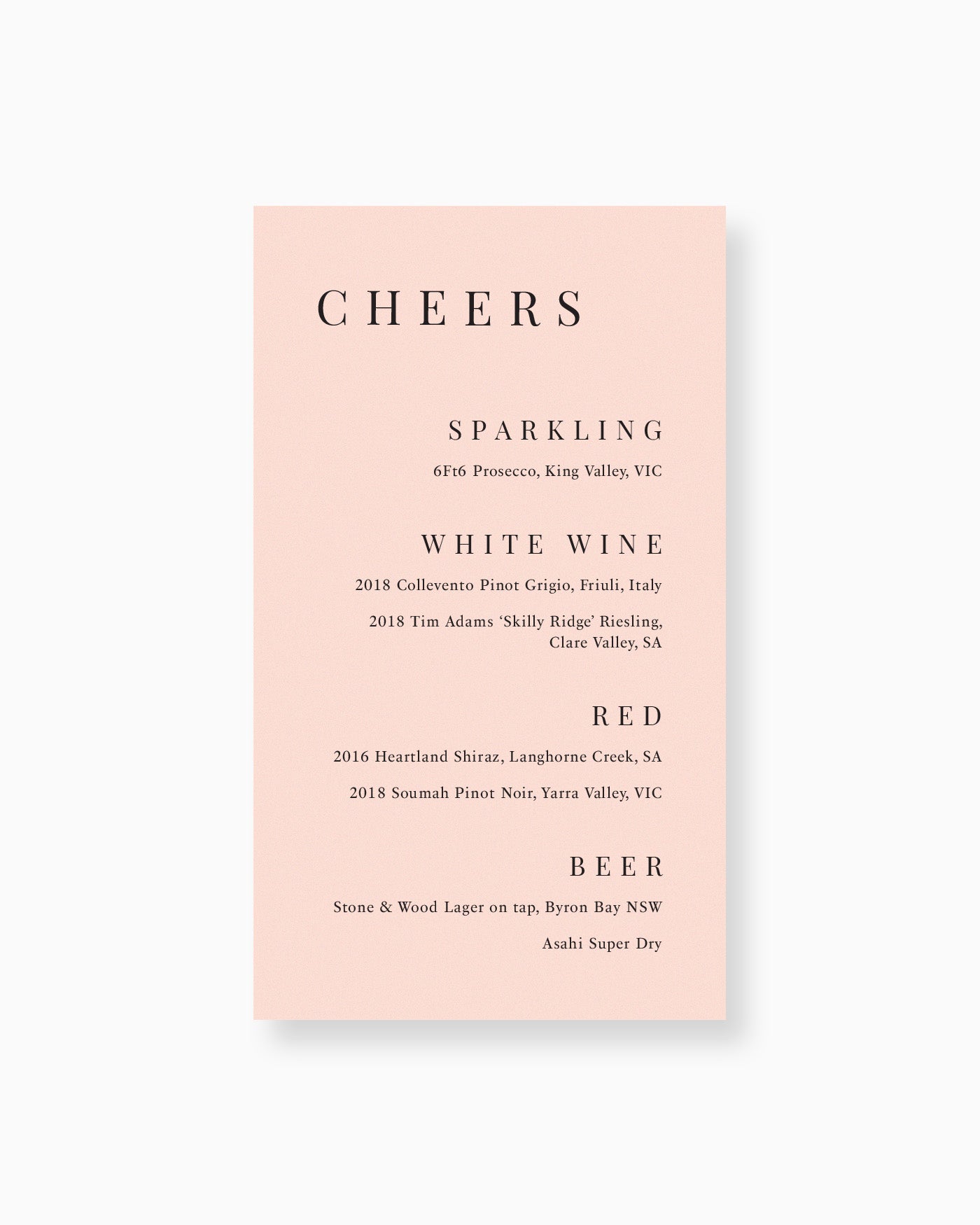 Peppermint Press On the Day Soleil Drinks Menu