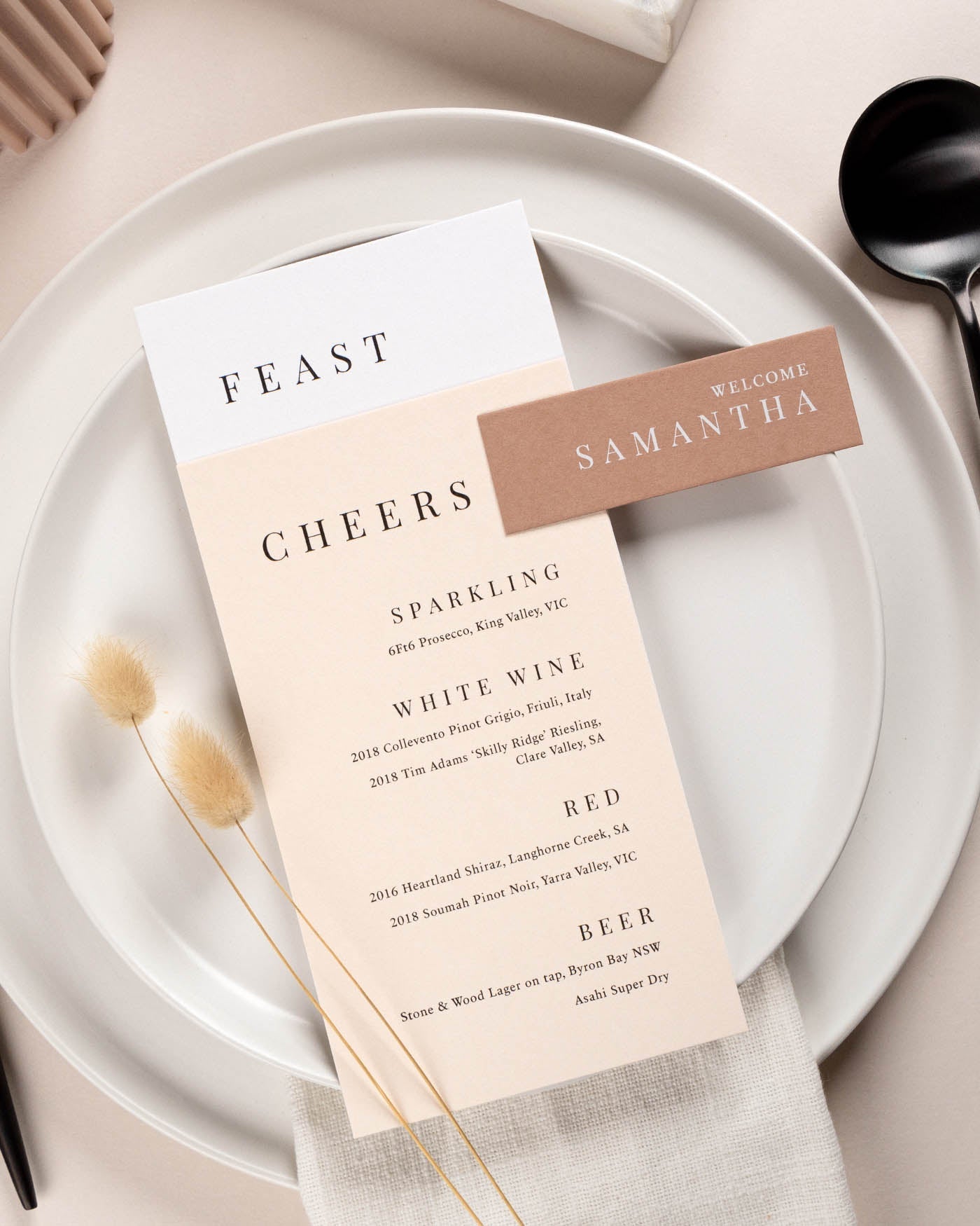 Peppermint Press On the Day Soleil Menu Package