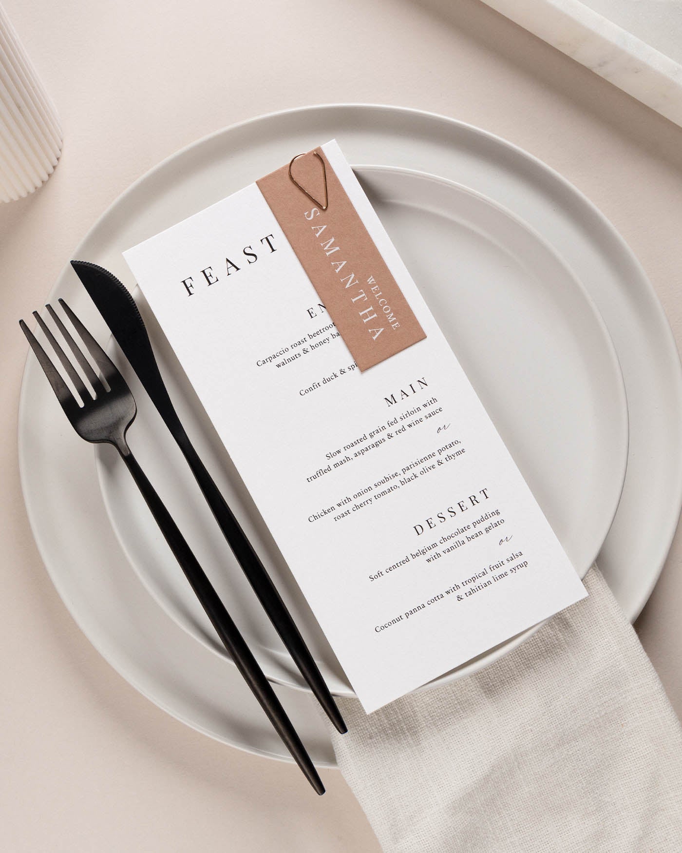 Peppermint Press On the Day Soleil Menu