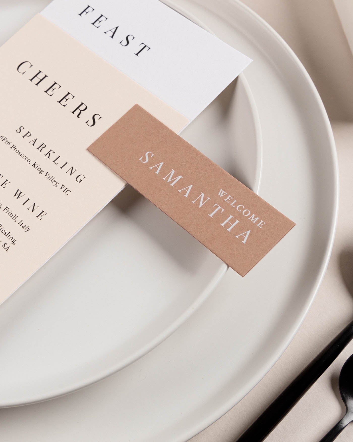 Peppermint Press On the Day Soleil Place Cards
