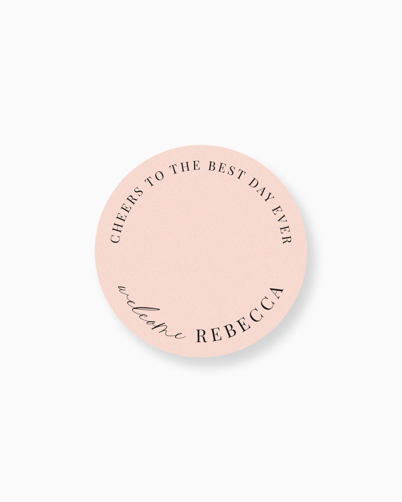 Peppermint Press On the Day Soleil Place Card Coaster