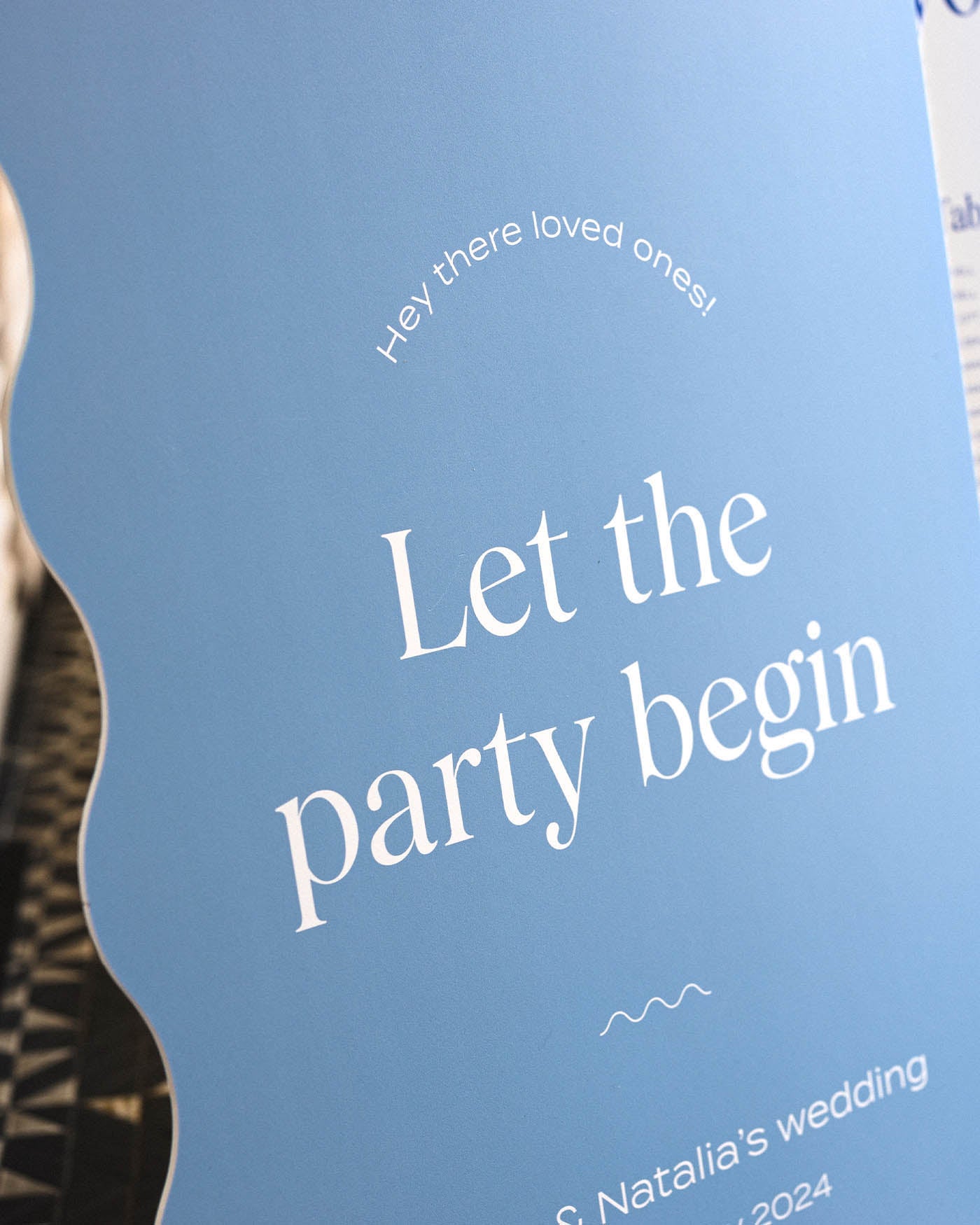 Peppermint Press On the Day Wave Welcome Sign