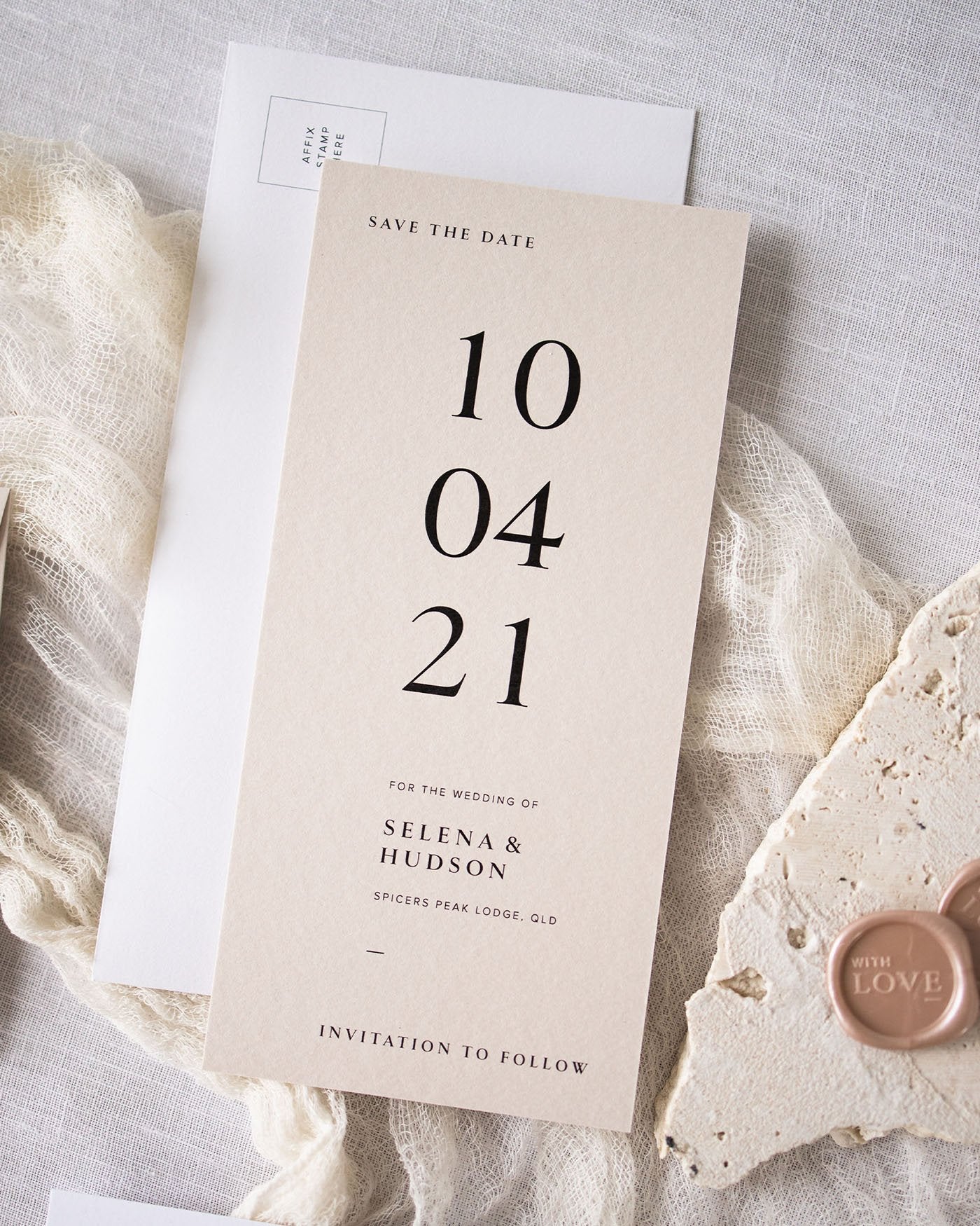 Peppermint Press Stationery Suite Selena Save the Date