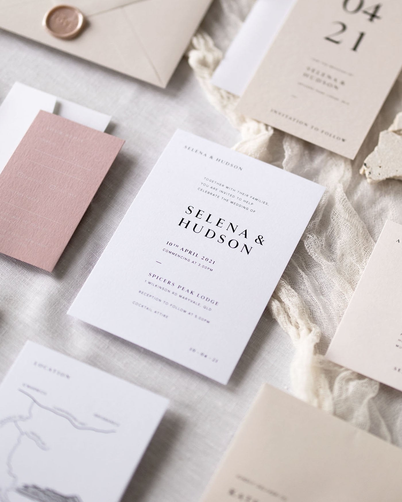 Peppermint Press Stationery Suite Selena Invitation