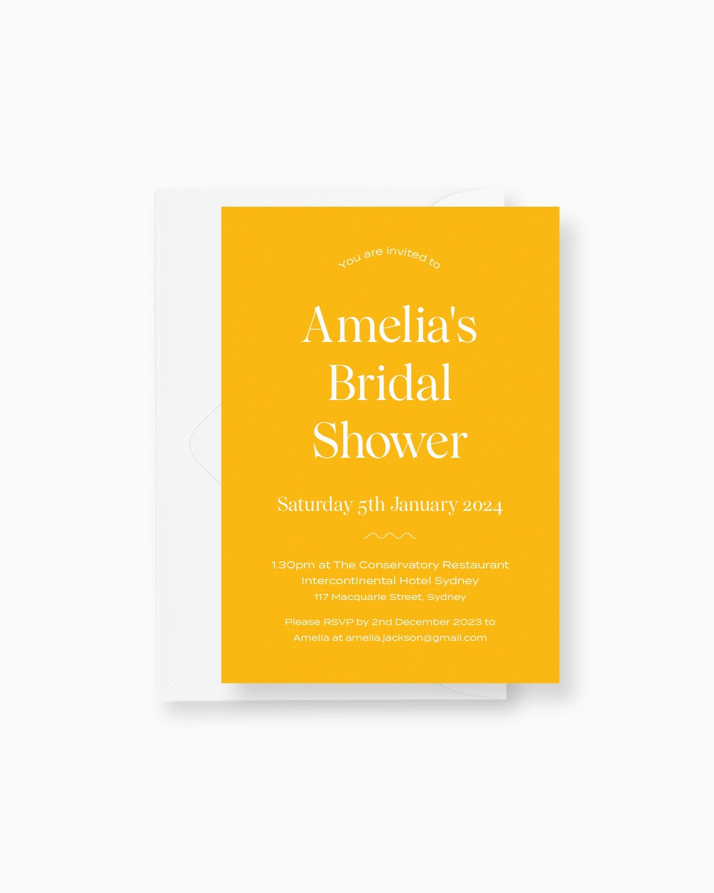 Peppermint Press Stationery Suite Wave Bridal Shower Invite