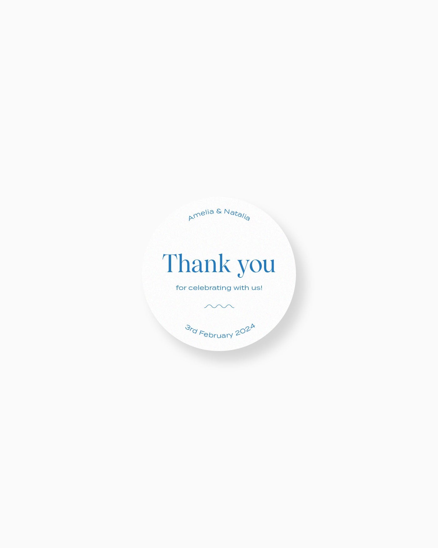 Peppermint Press On the Day Wave Favour Labels