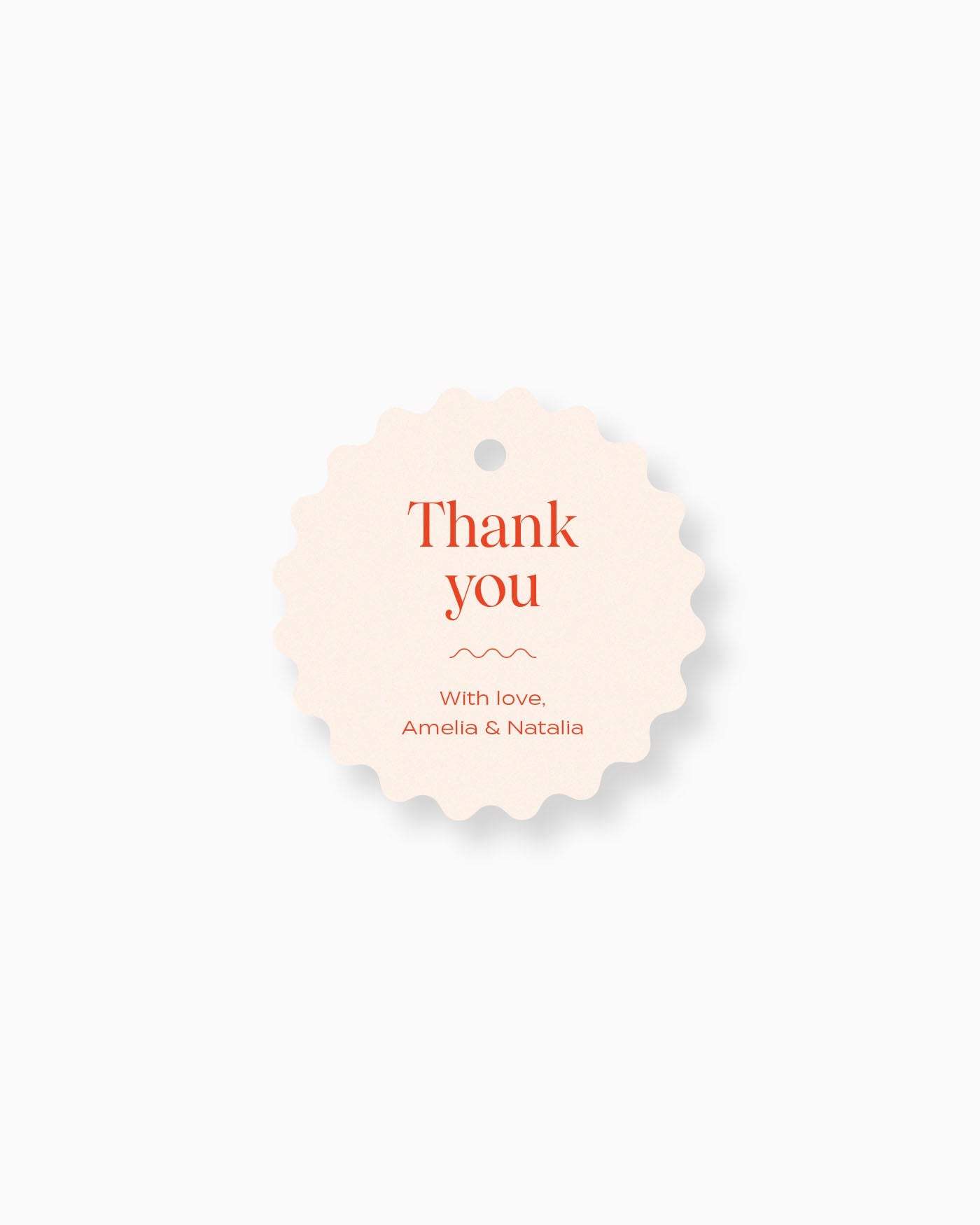 Peppermint Press On the Day Wave Favour Tag