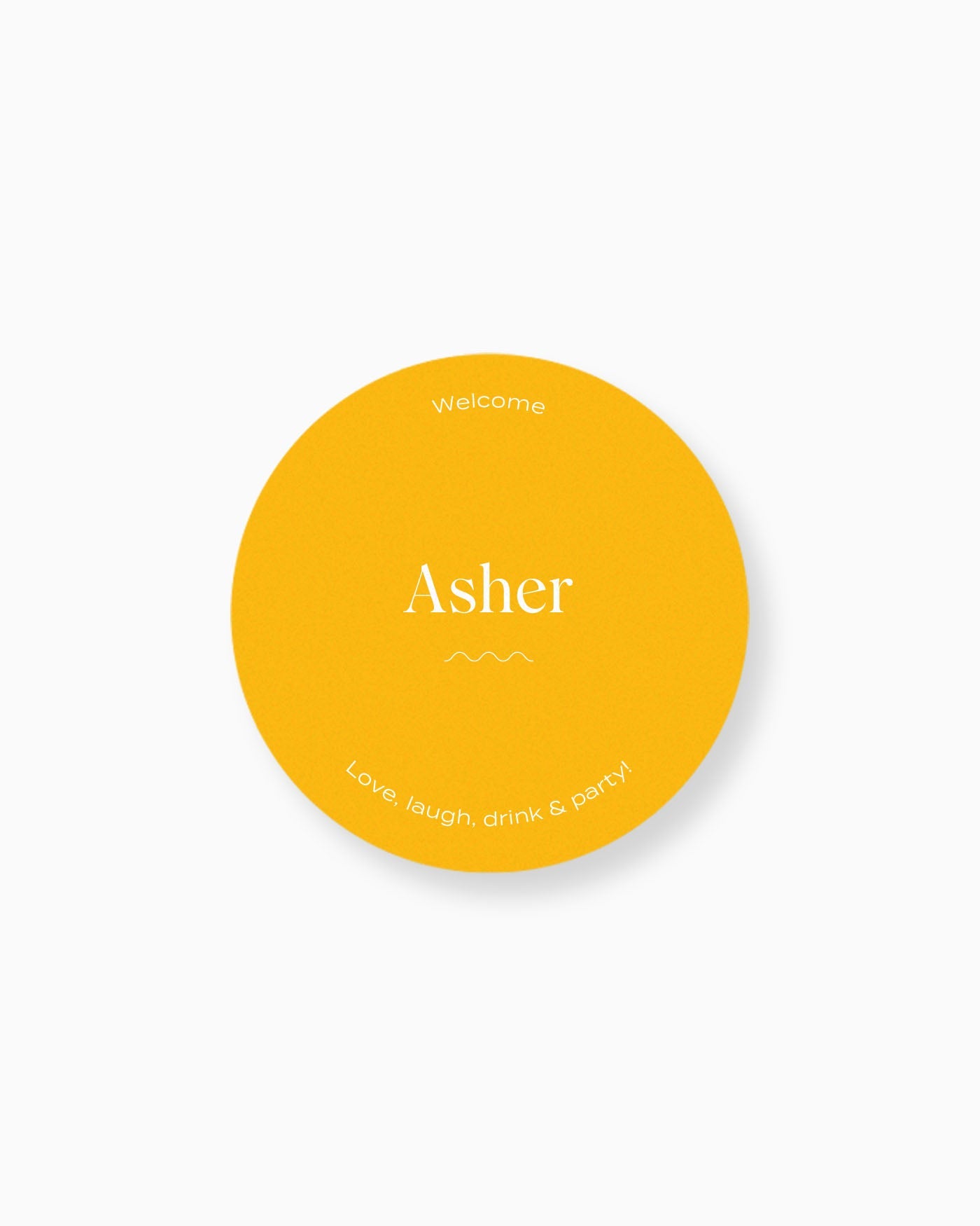 Peppermint Press On the Day Wave Place Card Coaster