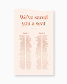 Peppermint Press On the Day Wave Seating Chart