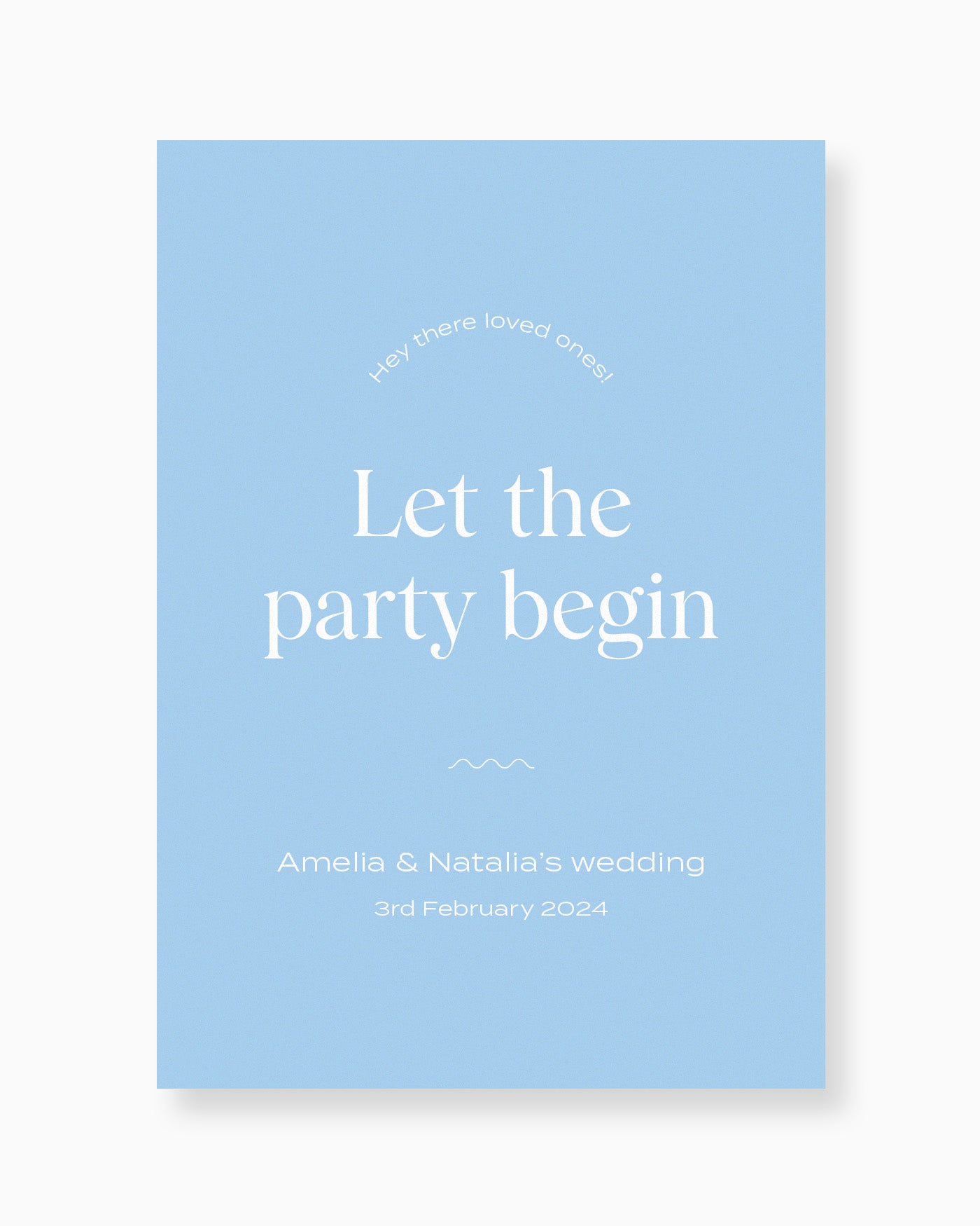 Peppermint Press On the Day Wave Welcome Sign