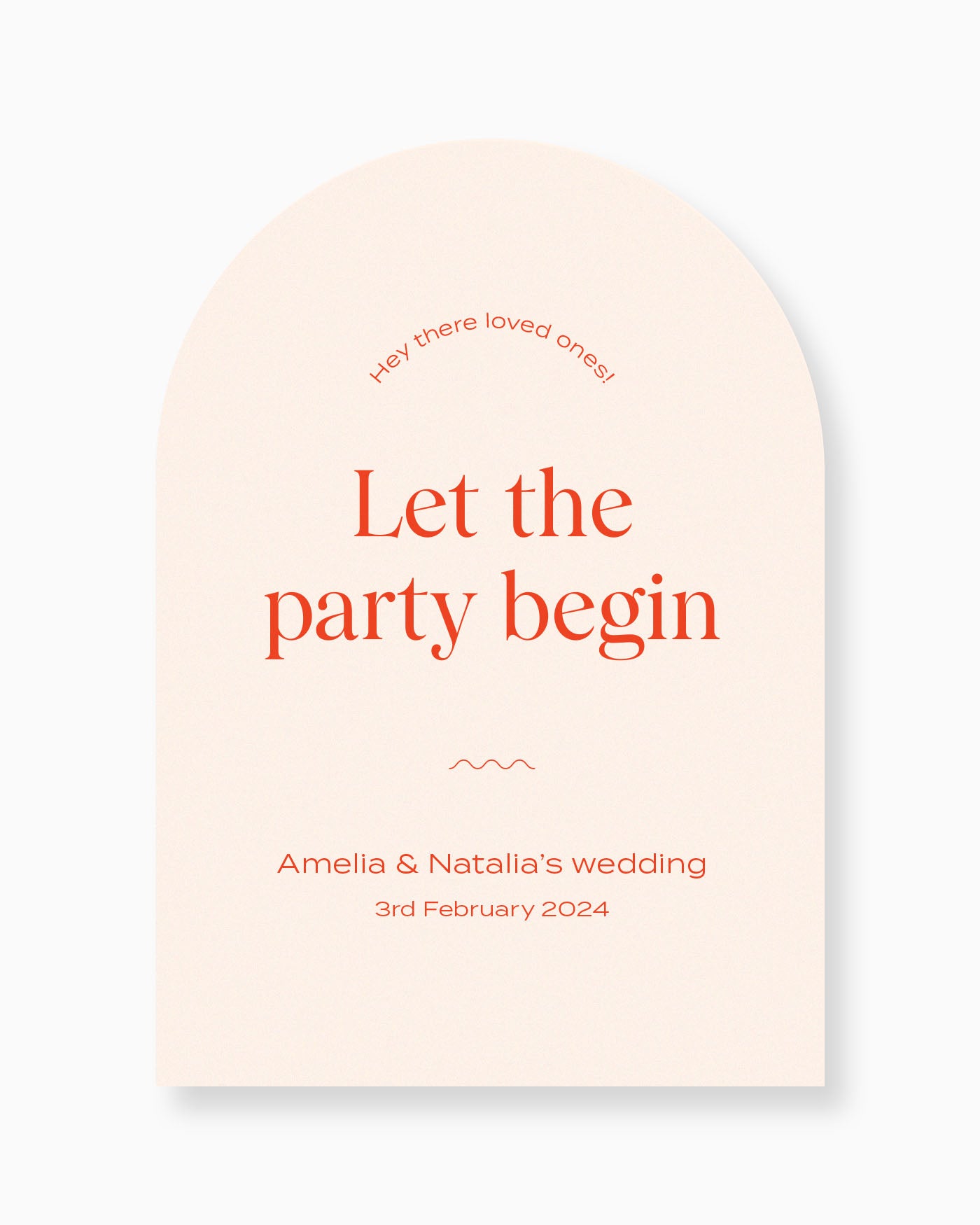 Peppermint Press On the Day Wave Welcome Sign