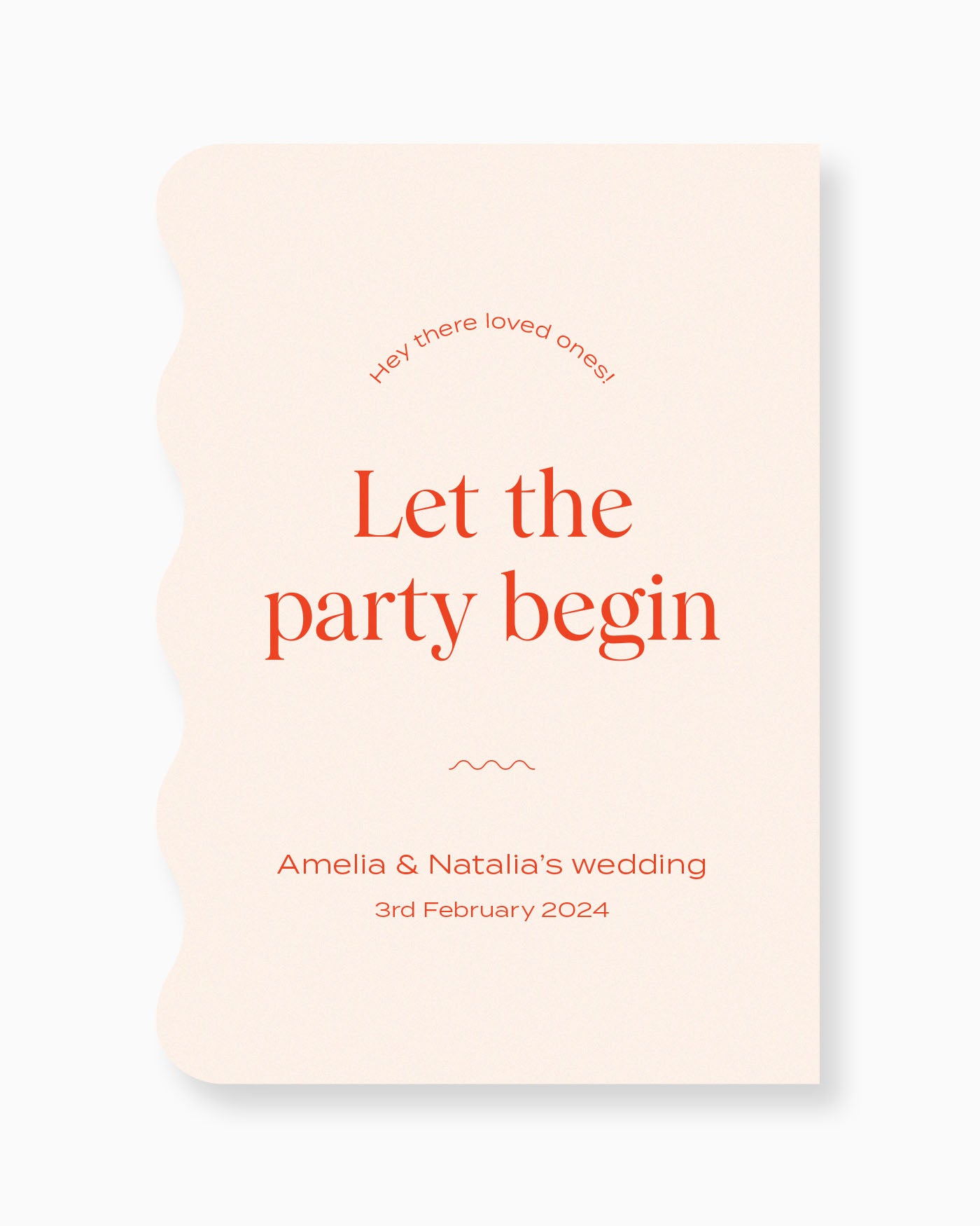 Peppermint Press On the Day Wave Welcome Sign