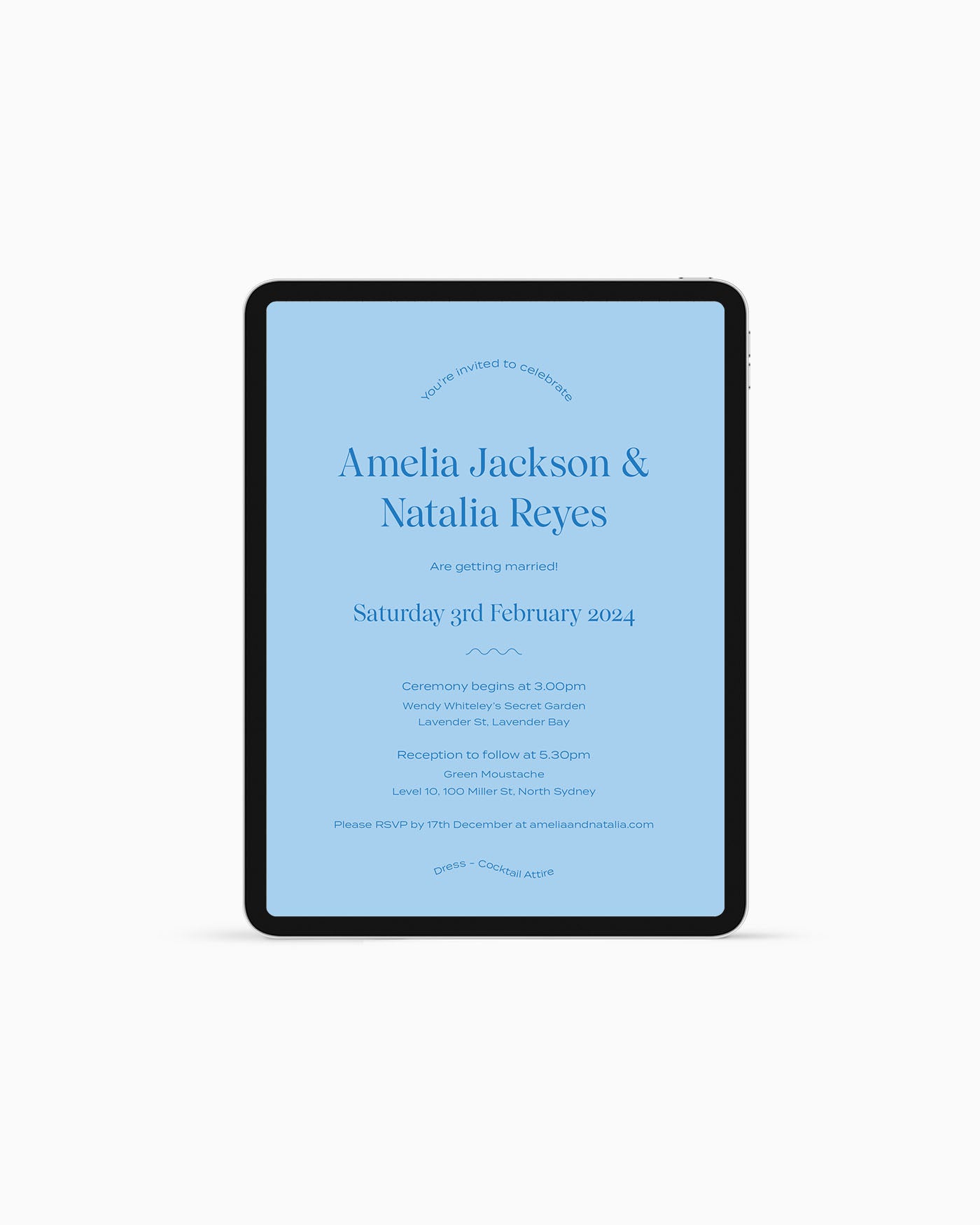 Peppermint Press eItems Wave eInvitation