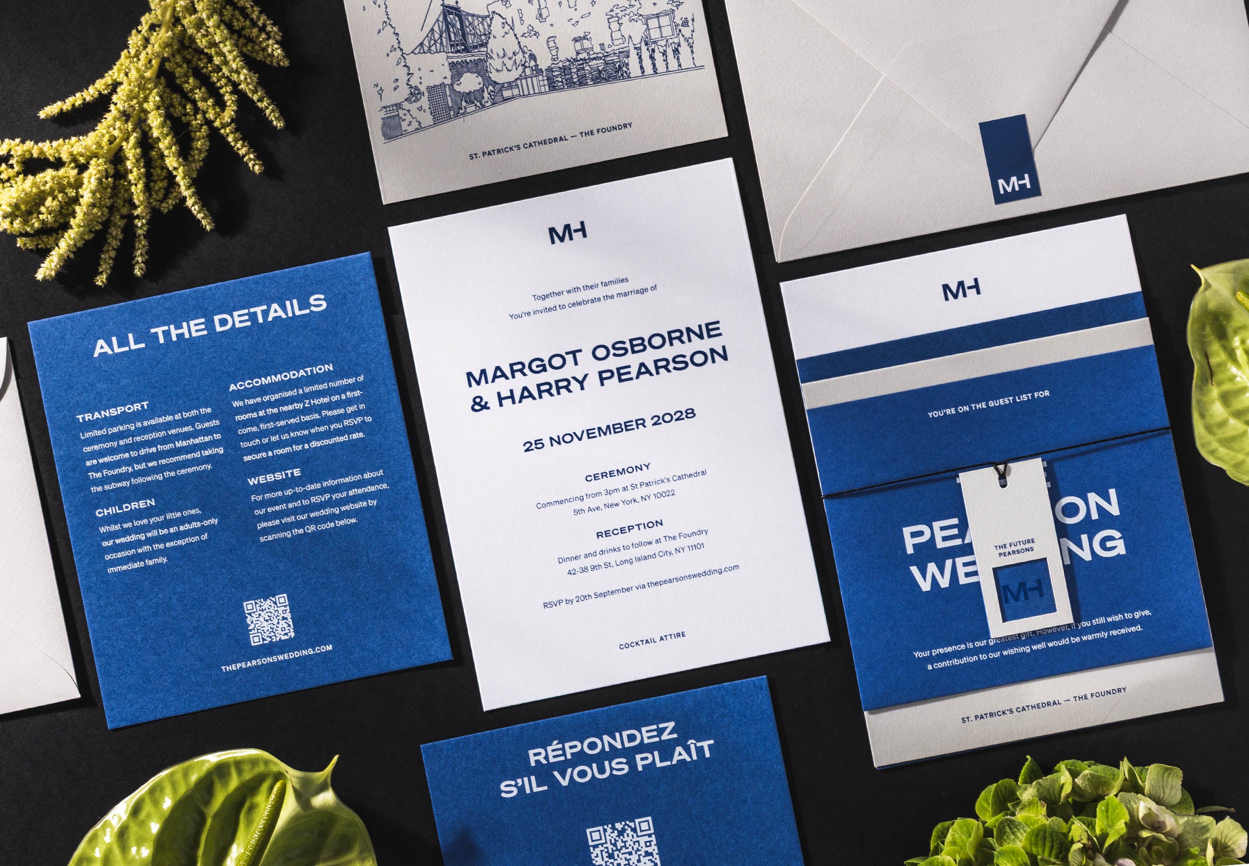 Union Folding Wedding Invitation – Peppermint Press