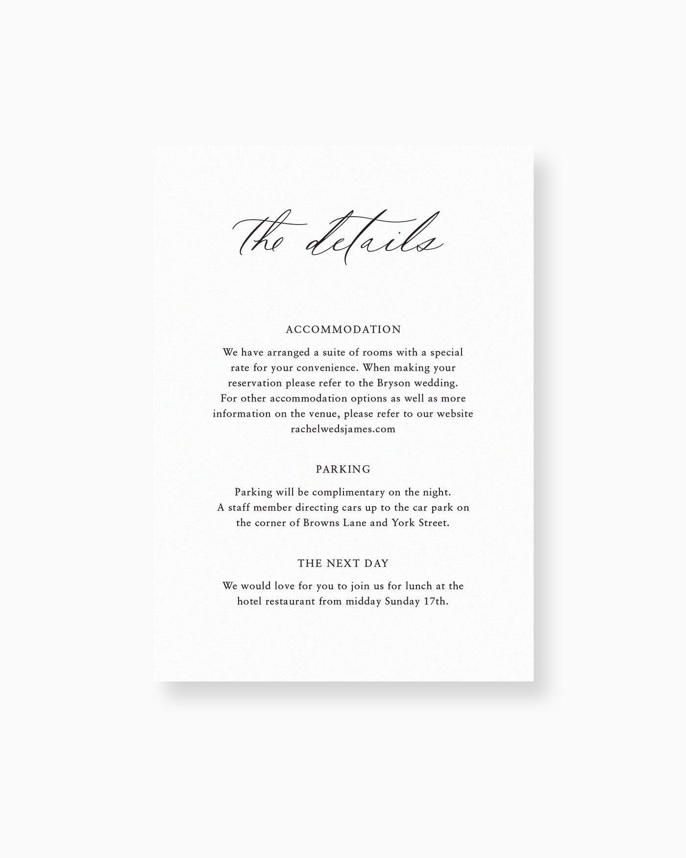 Amour Details Card mockup