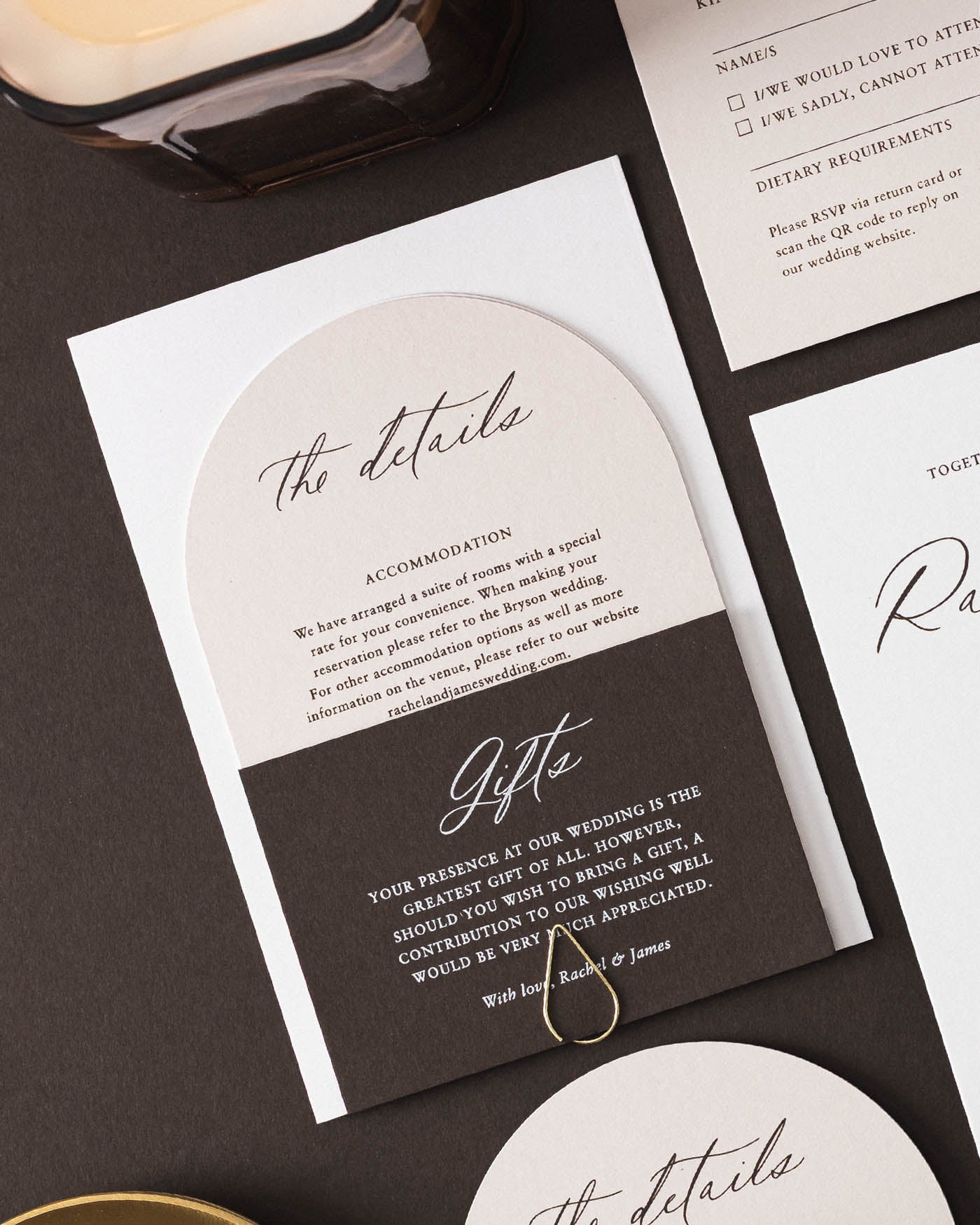 Amour Note on Gifts styled photograph