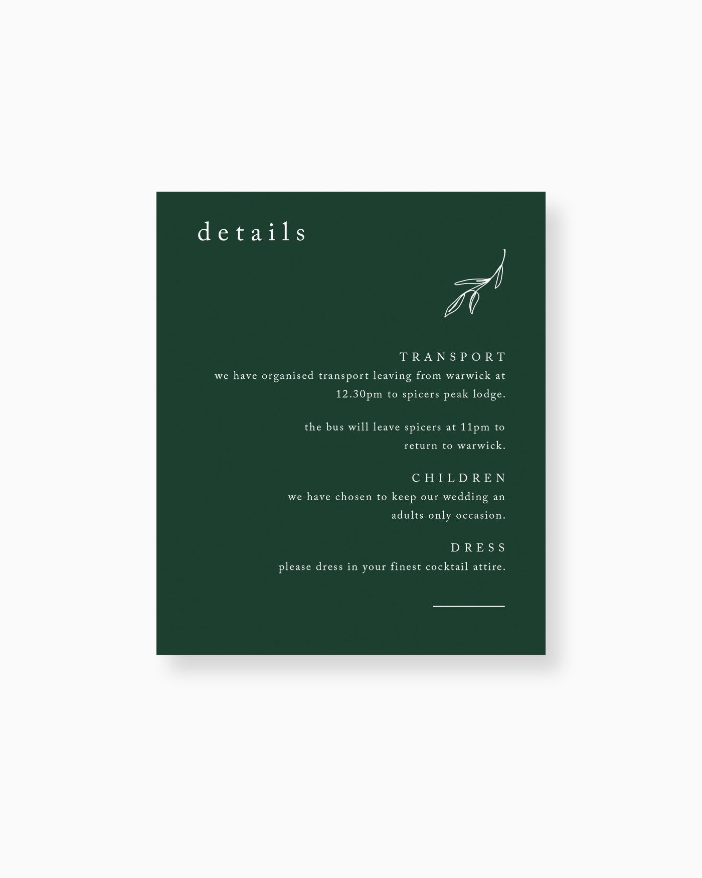 Habitat Details Card mockup