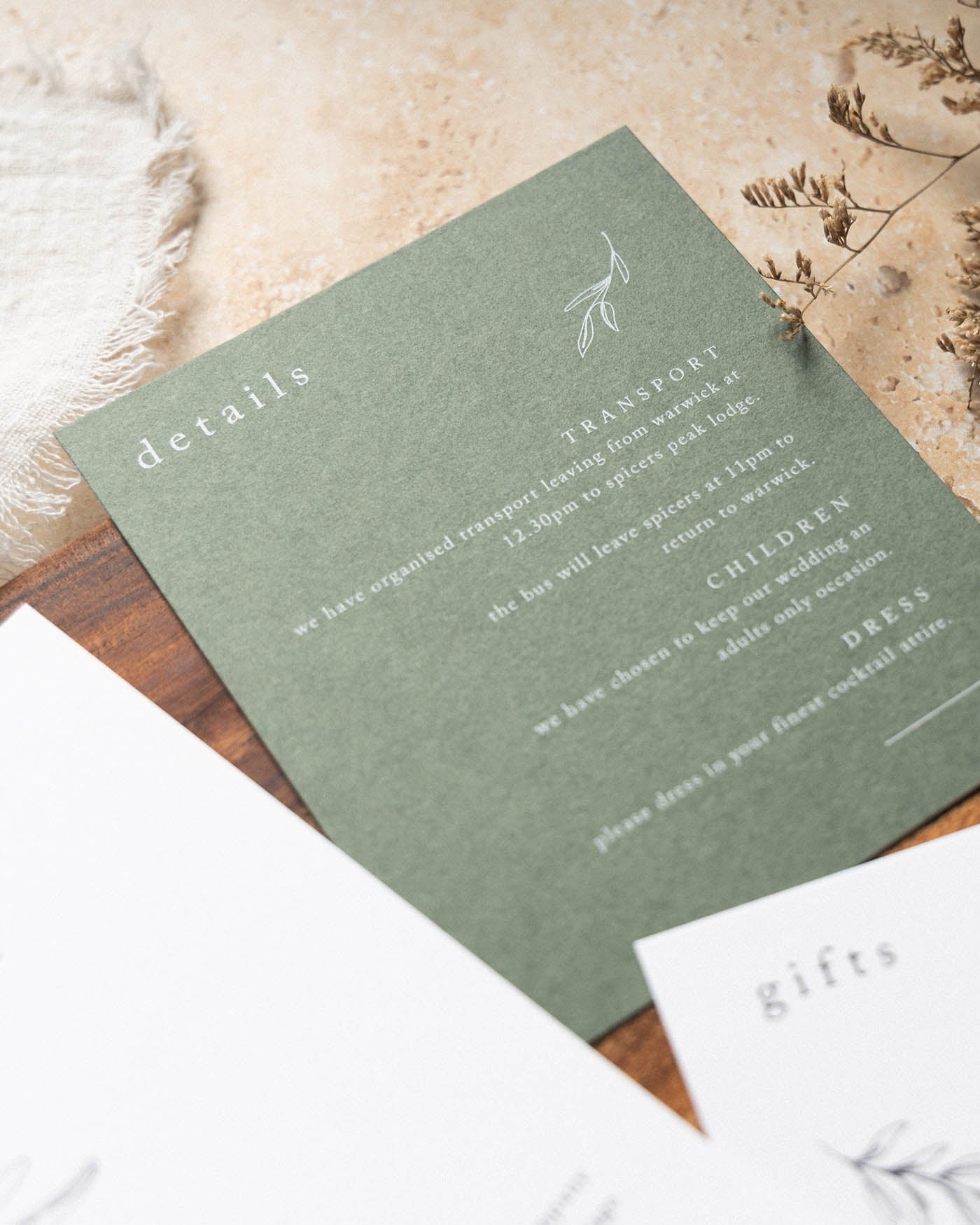 Habitat Details Card styled photograph