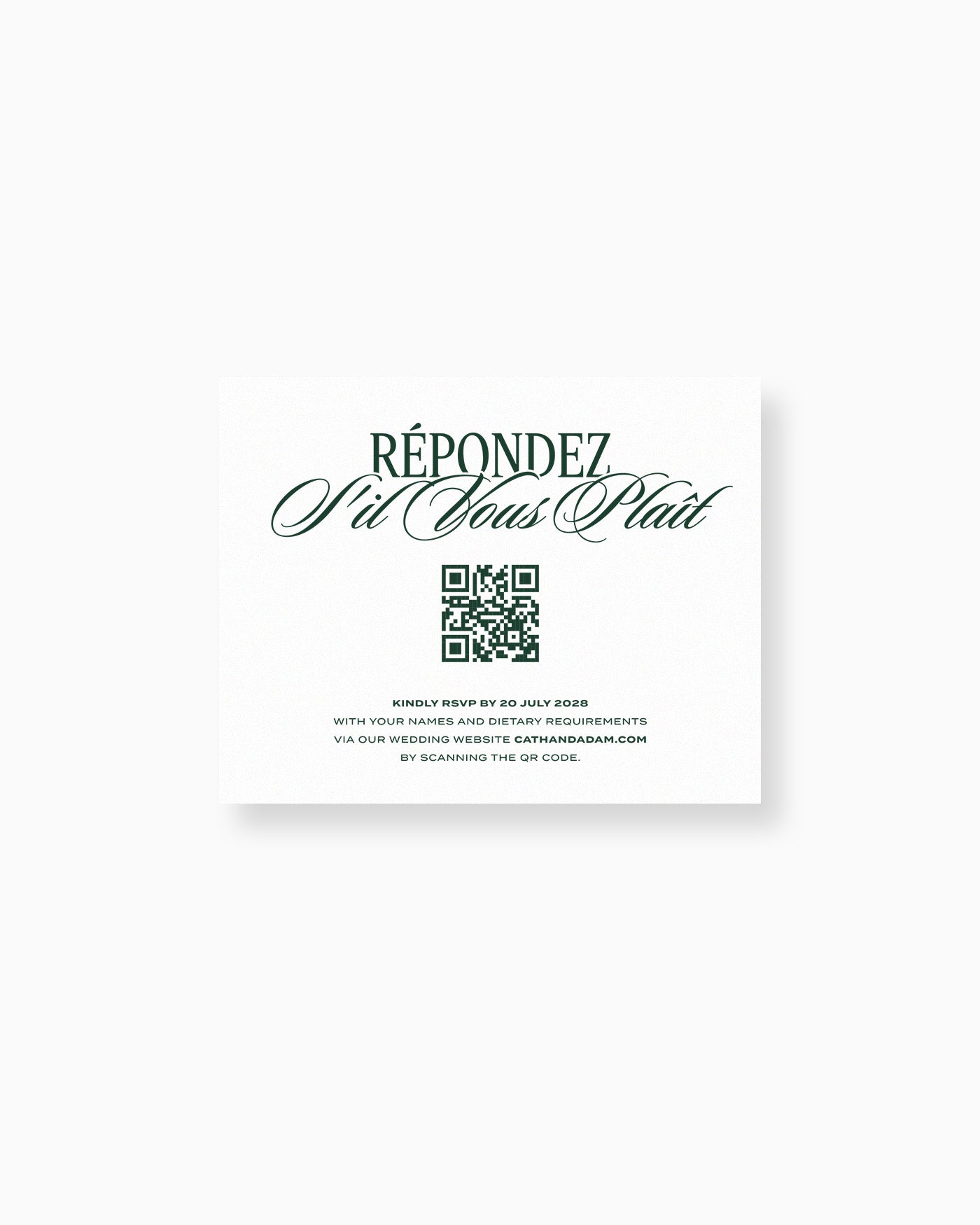 Heritage RSVP Card mockup