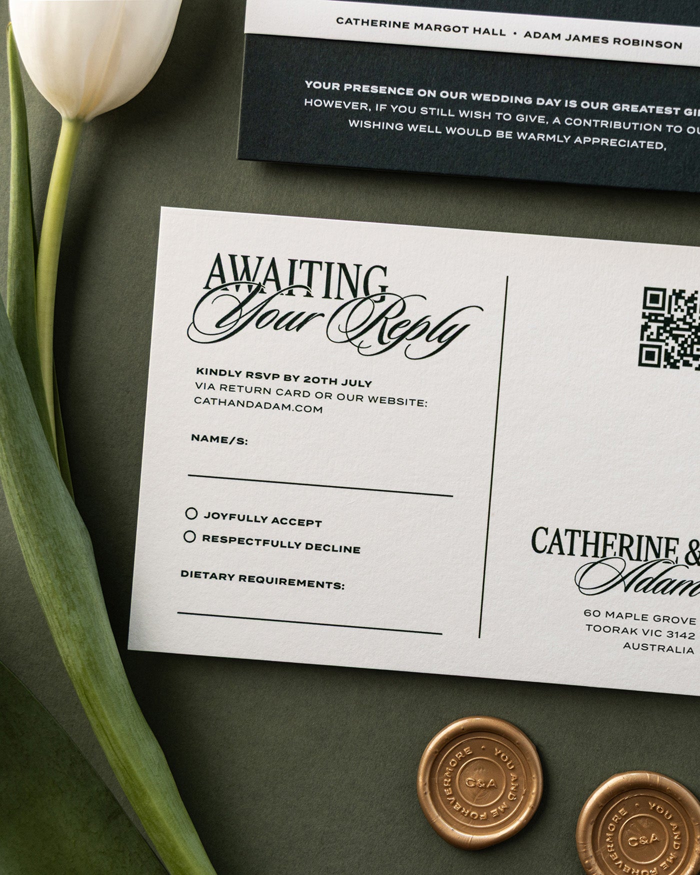 Heritage RSVP Card styled photograph