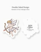 Ink Wash Cupid Favour Tag double-sided mockup