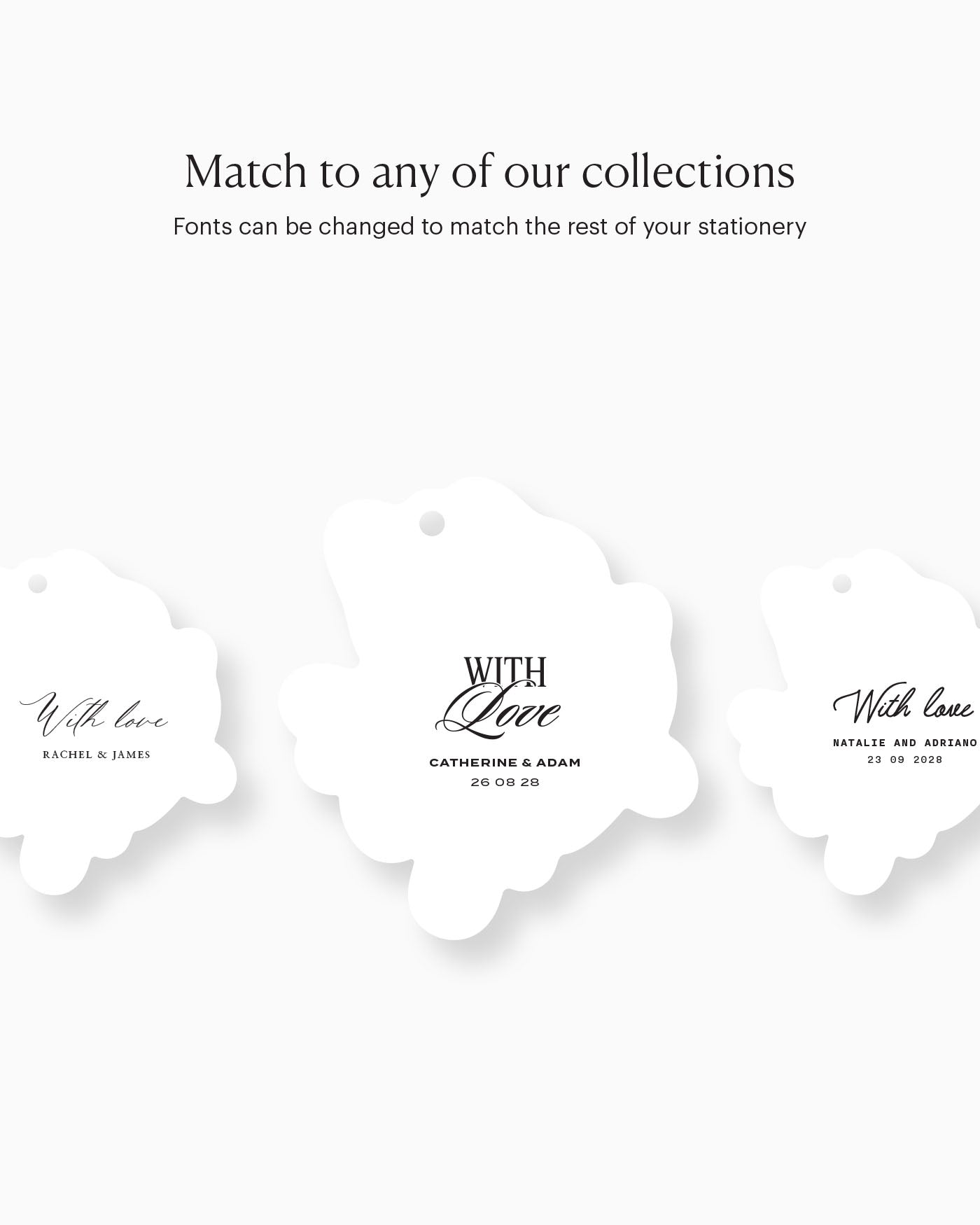 Ink Wash Cupid Favour Tag matching collection mockup