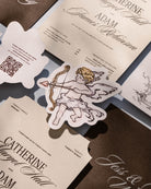 Ink Wash Cupid Insert Card styled photograph