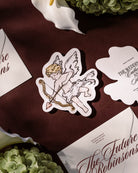 Ink Wash Cupid Save the Date styled photograph