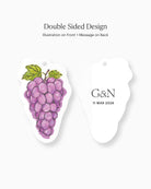 Ink Wash Grapes Favour Tag double-sided mockup
