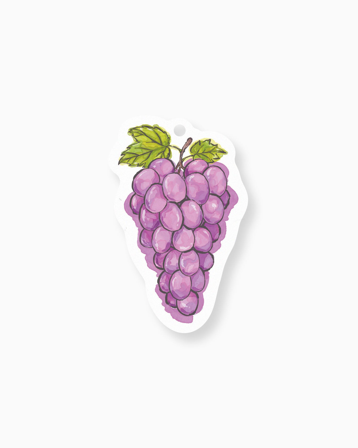 Ink Wash Grapes Favour Tag mockup