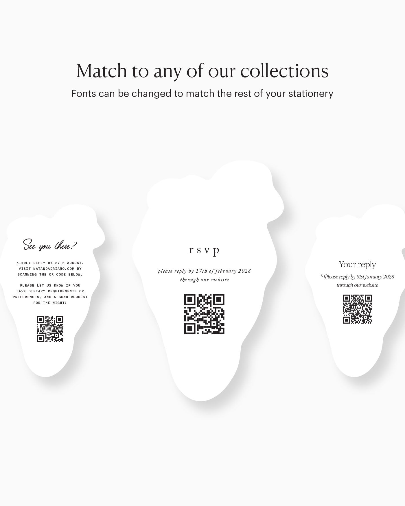Ink Wash Grapes Insert Card matching collection mockup