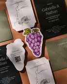 Ink Wash Grapes Insert Card second styled photograph