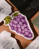 Ink Wash Grapes Insert Card styled photograph
