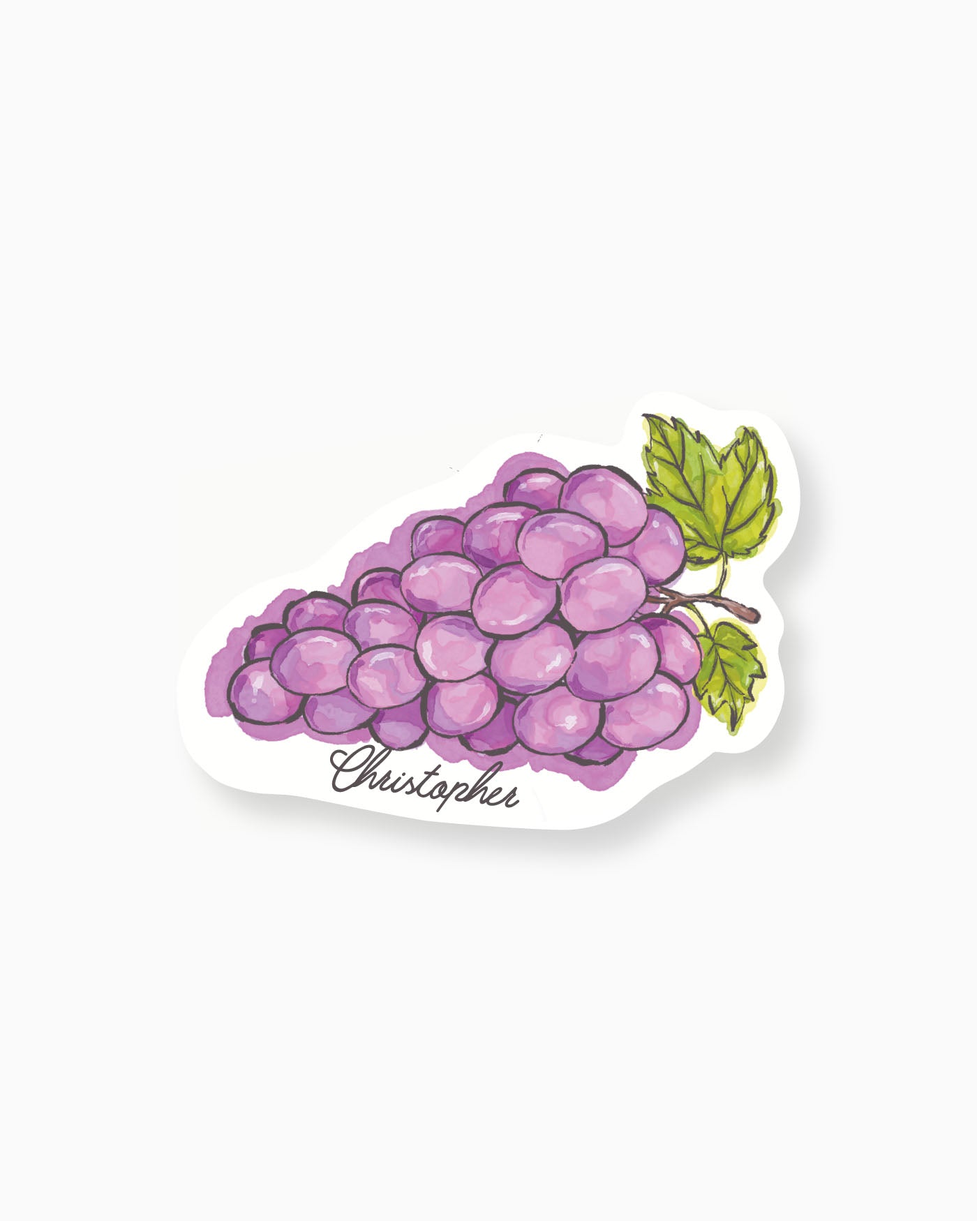 Ink Wash Grapes Place Card mockup